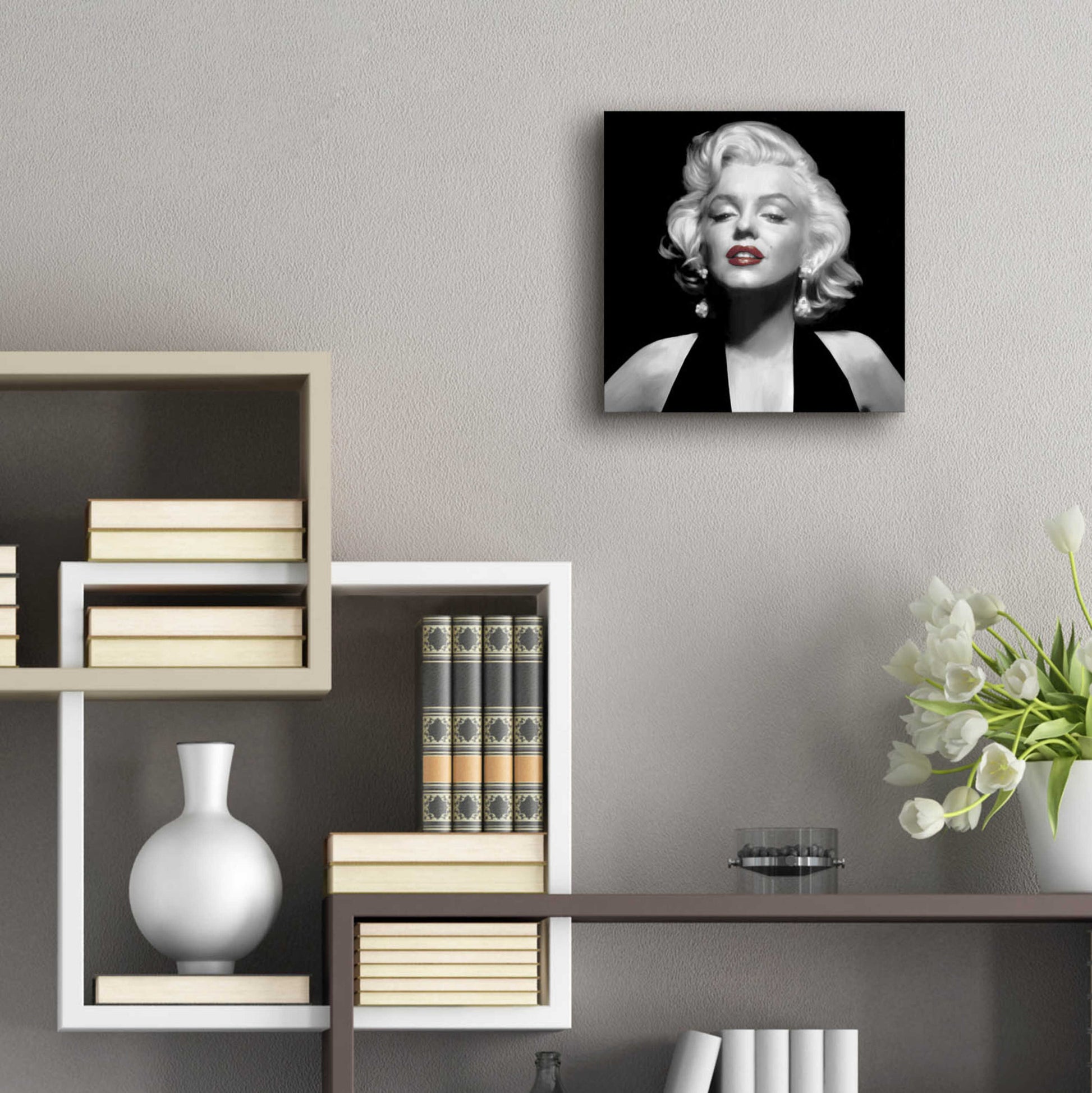 Epic Art 'Halter Top Marilyn Red Lips' by Chris Consani, Acrylic Glass Wall Art,12x12