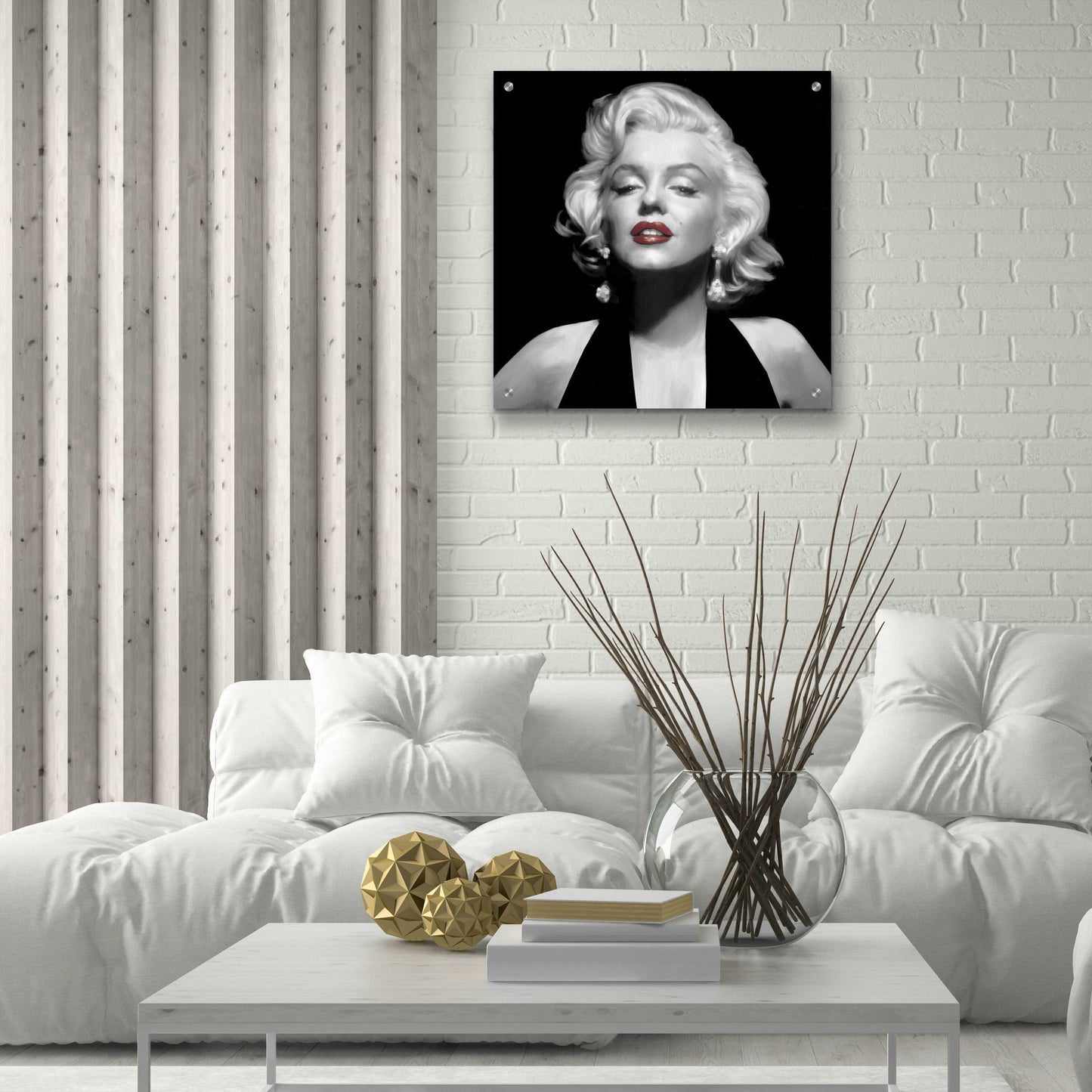 Epic Art 'Halter Top Marilyn Red Lips' by Chris Consani, Acrylic Glass Wall Art,24x24