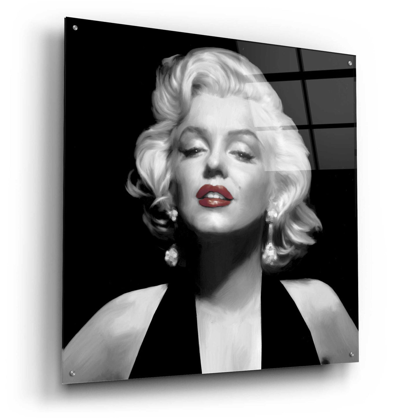 Epic Art 'Halter Top Marilyn Red Lips' by Chris Consani, Acrylic Glass Wall Art,36x36