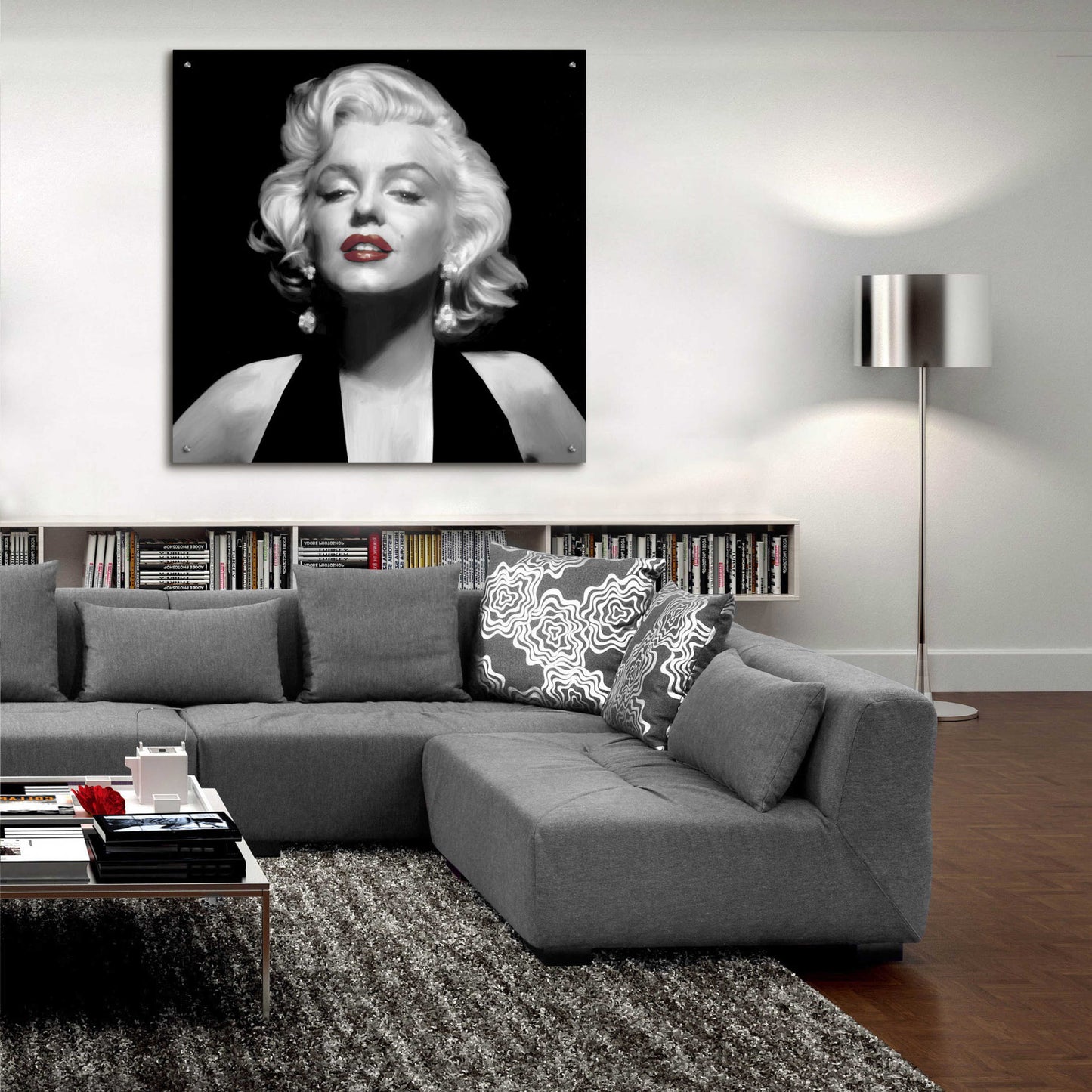 Epic Art 'Halter Top Marilyn Red Lips' by Chris Consani, Acrylic Glass Wall Art,36x36