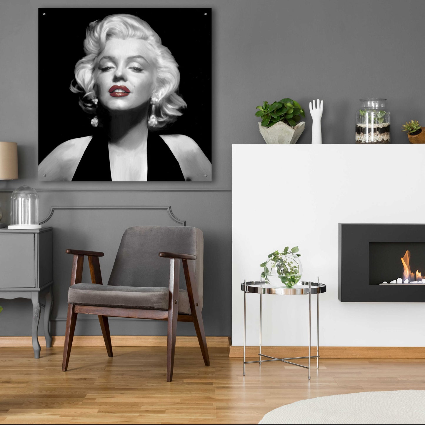 Epic Art 'Halter Top Marilyn Red Lips' by Chris Consani, Acrylic Glass Wall Art,36x36