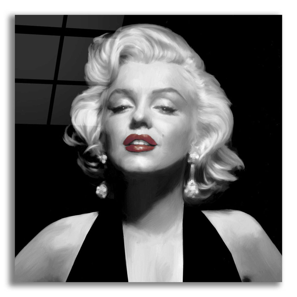Halter Top Marilyn Red Lips by Chris Consani acrylic glass wall art