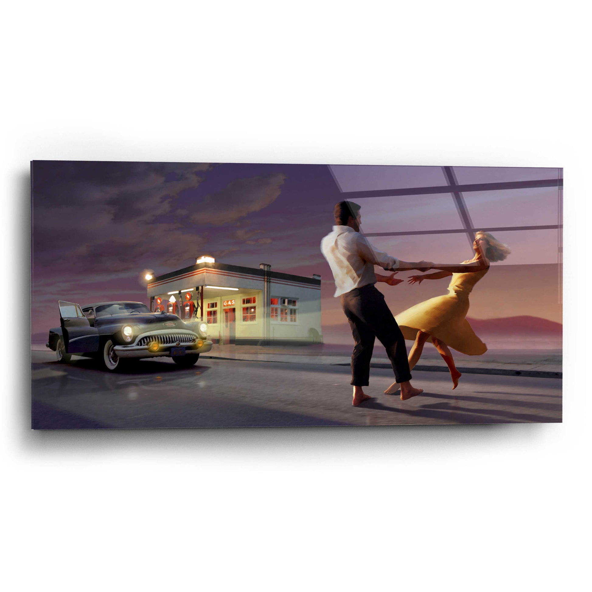 Epic Art 'Night Dance' by Chris Consani, Acrylic Glass Wall Art,24x12