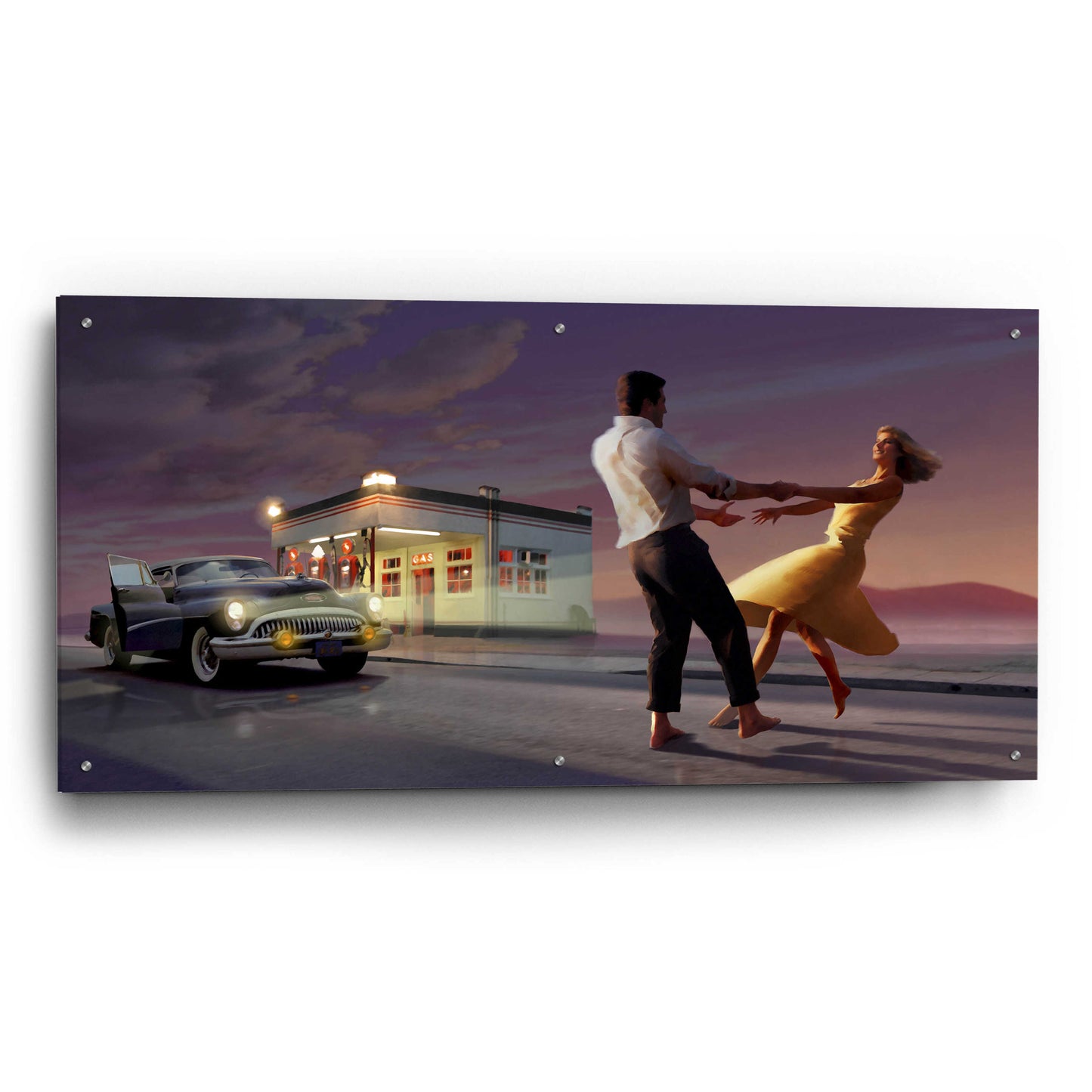 Epic Art 'Night Dance' by Chris Consani, Acrylic Glass Wall Art,48x24