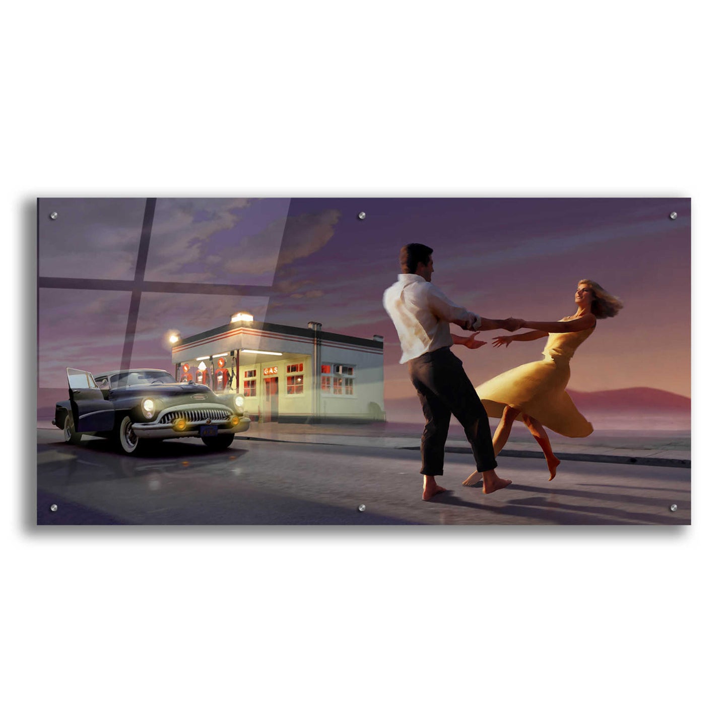 Epic Art 'Night Dance' by Chris Consani, Acrylic Glass Wall Art,48x24