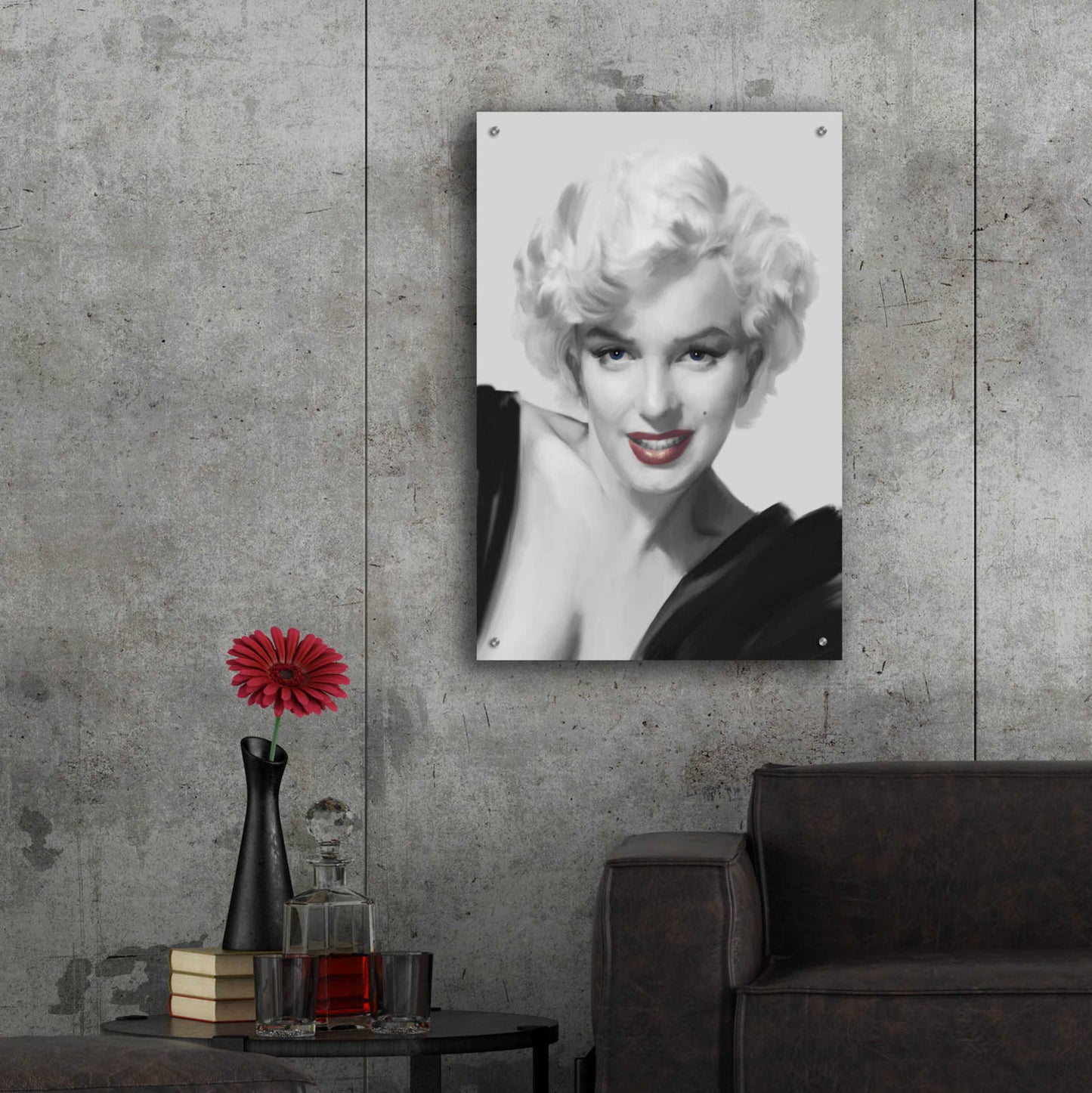 Epic Art 'The Look Red Lips' by Chris Consani, Acrylic Glass Wall Art,24x36