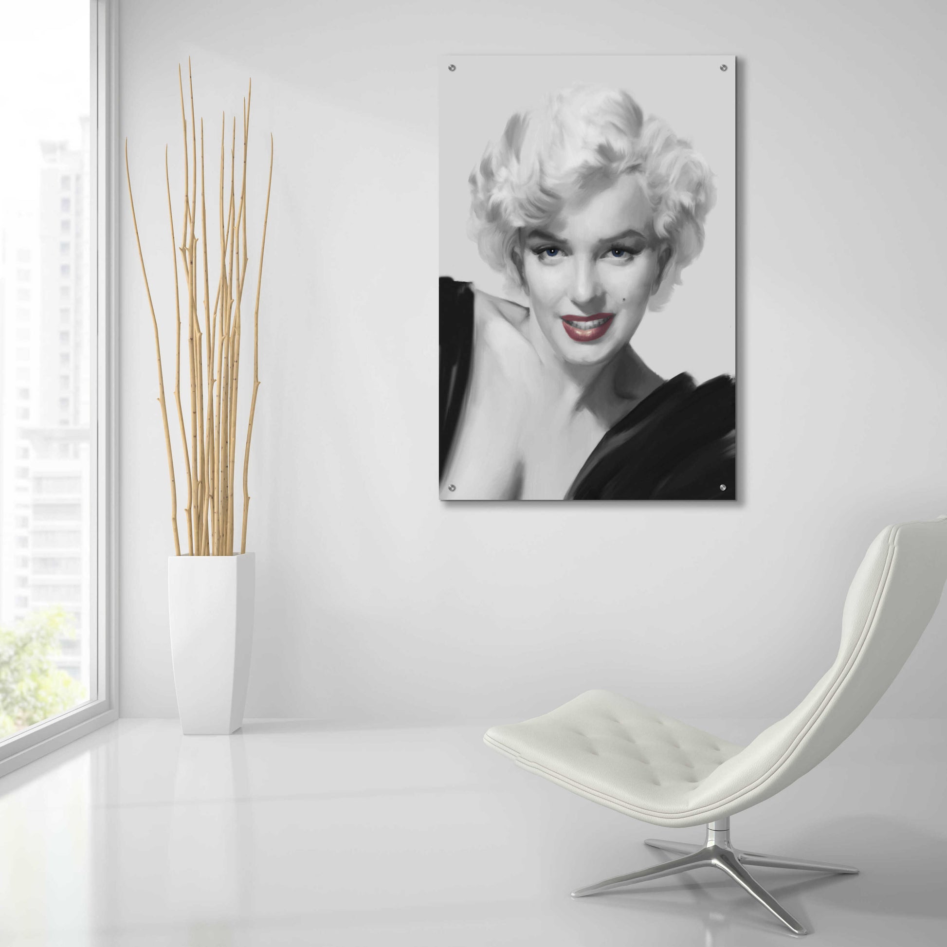 Epic Art 'The Look Red Lips' by Chris Consani, Acrylic Glass Wall Art,24x36