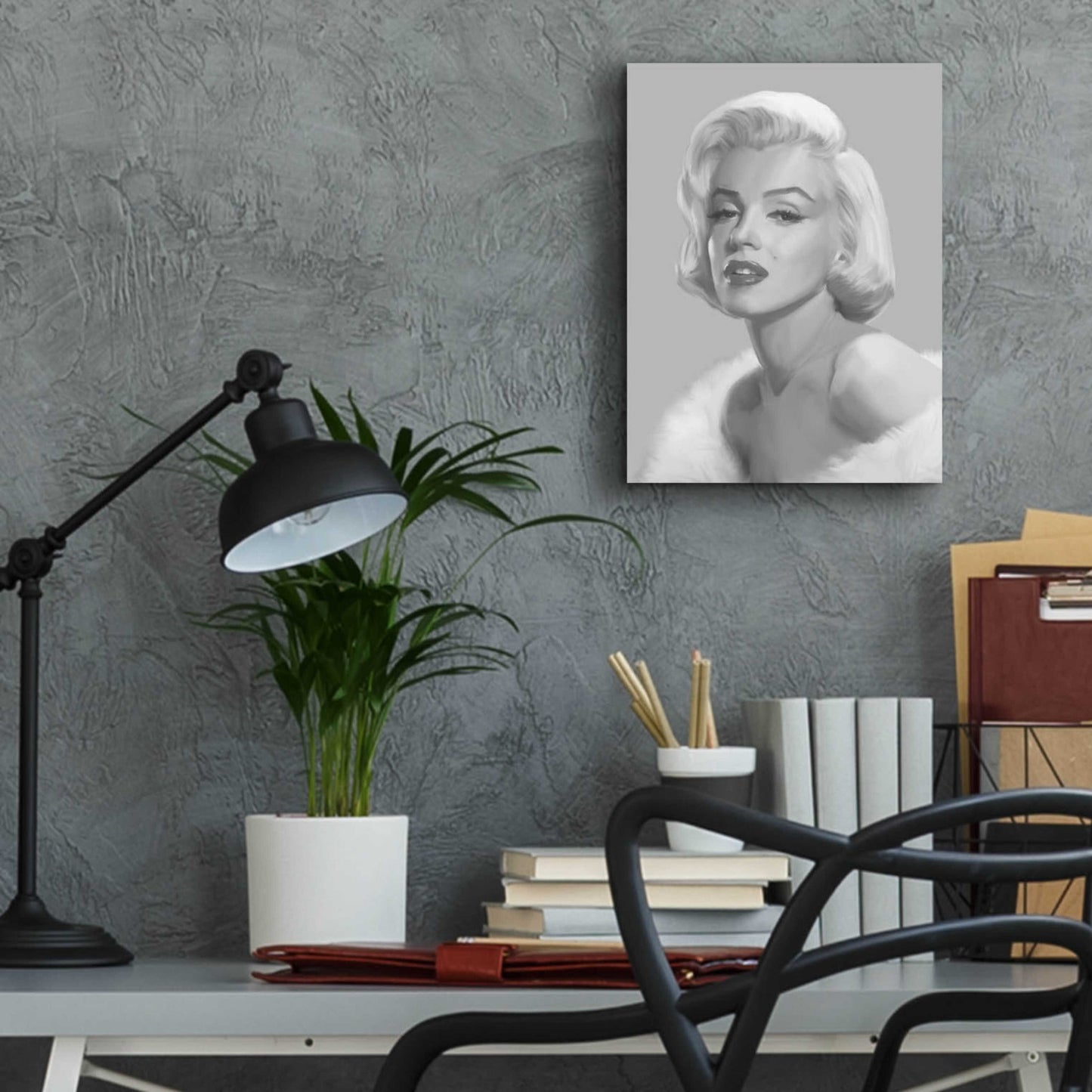 Epic Art 'True Blue Marilyn' by Chris Consani, Acrylic Glass Wall Art,12x16