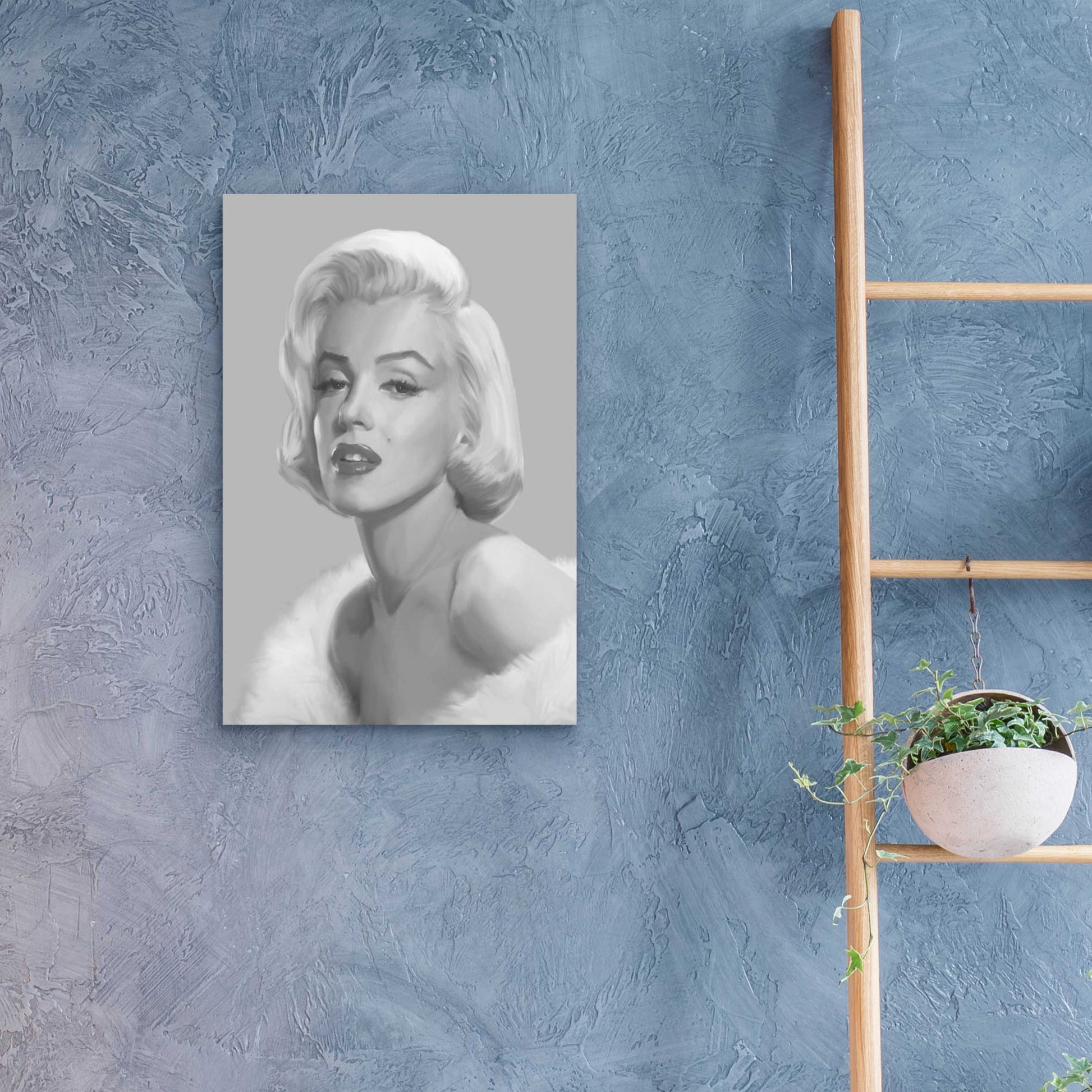 Epic Art 'True Blue Marilyn' by Chris Consani, Acrylic Glass Wall Art,16x24