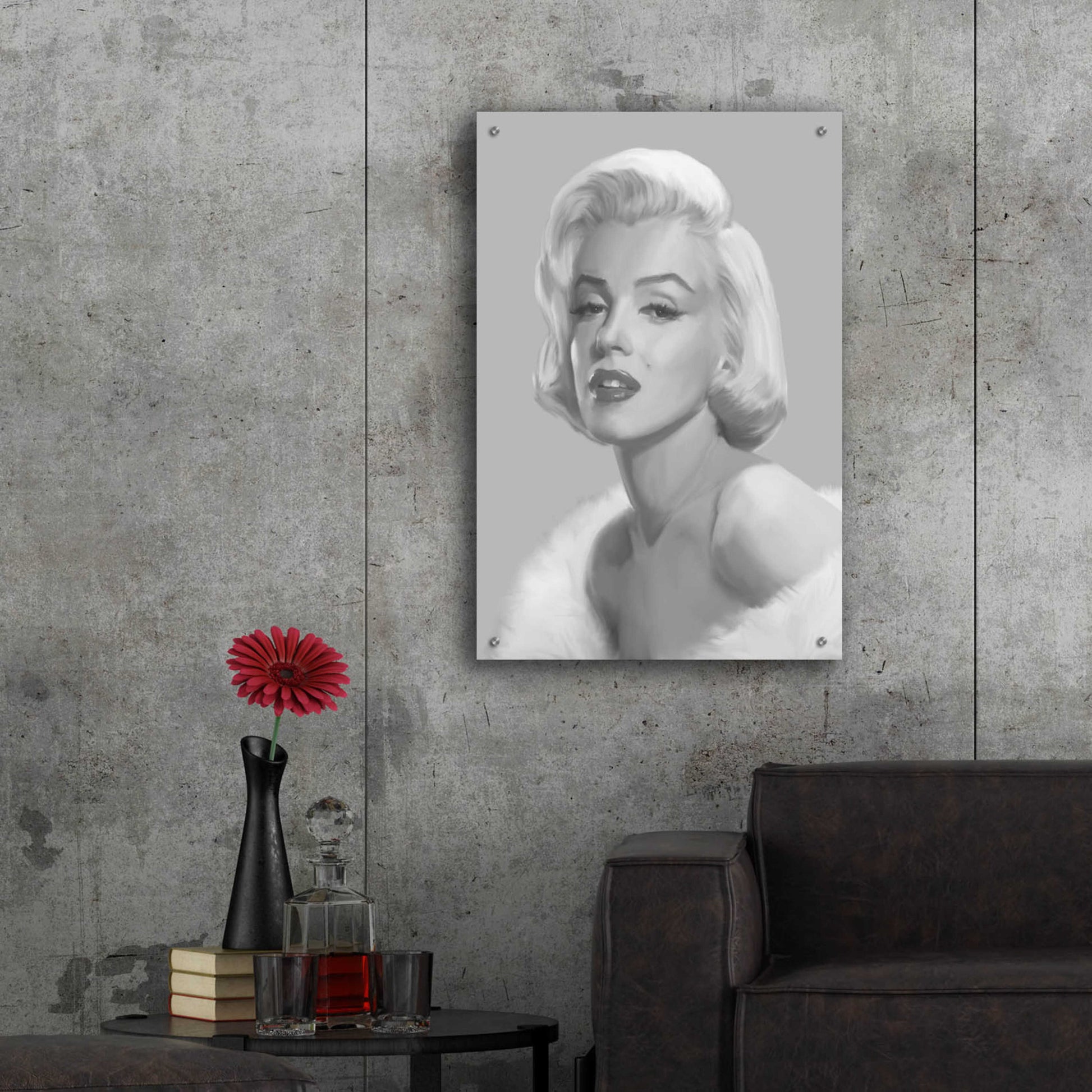 Epic Art 'True Blue Marilyn' by Chris Consani, Acrylic Glass Wall Art,24x36