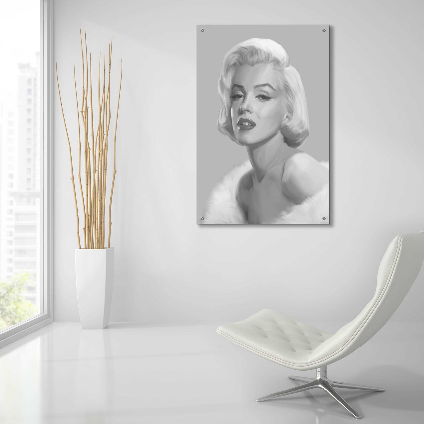 Epic Art 'True Blue Marilyn' by Chris Consani, Acrylic Glass Wall Art,24x36