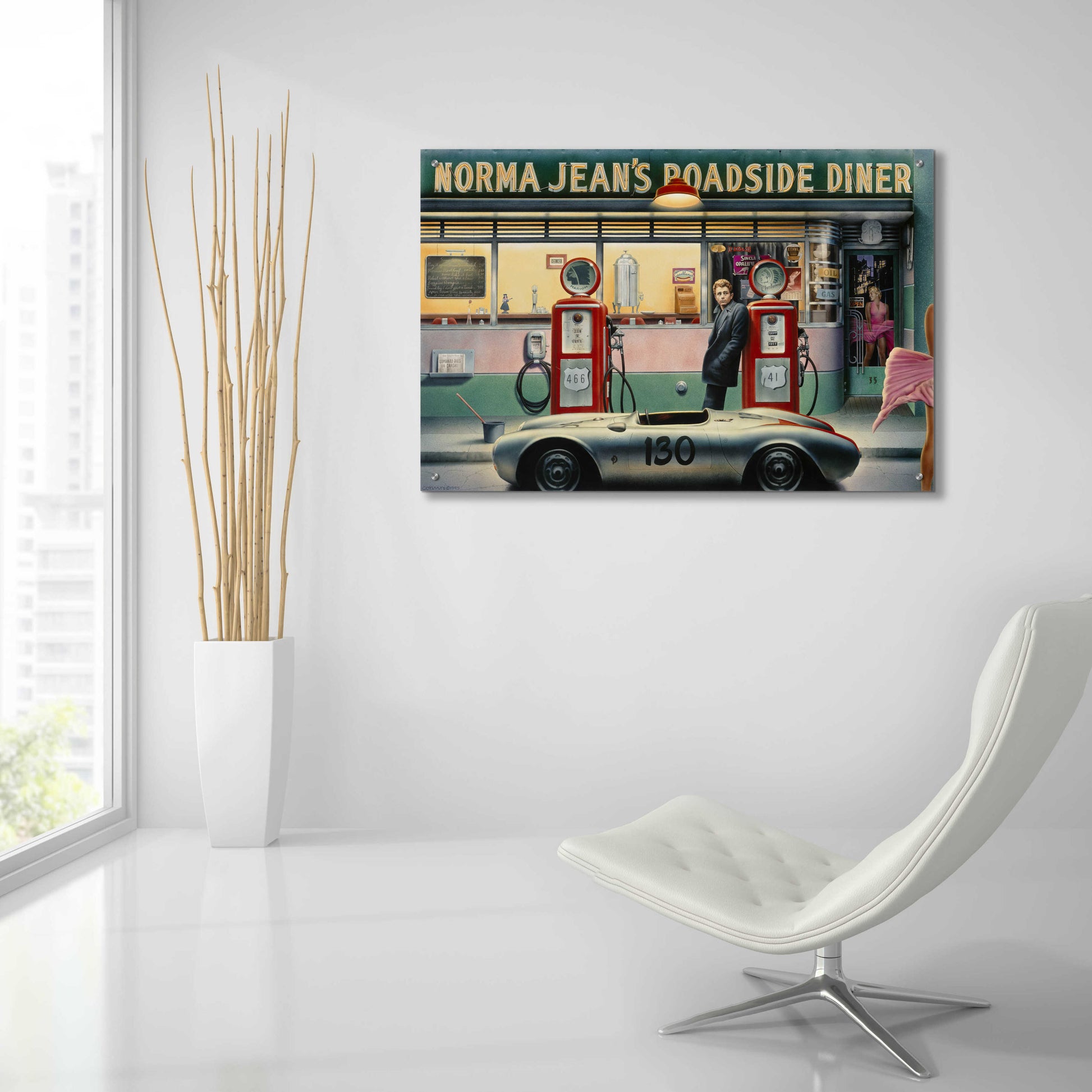 Epic Art 'Destiny Highway Calendar Girl' by Chris Consani, Acrylic Glass Wall Art,36x24