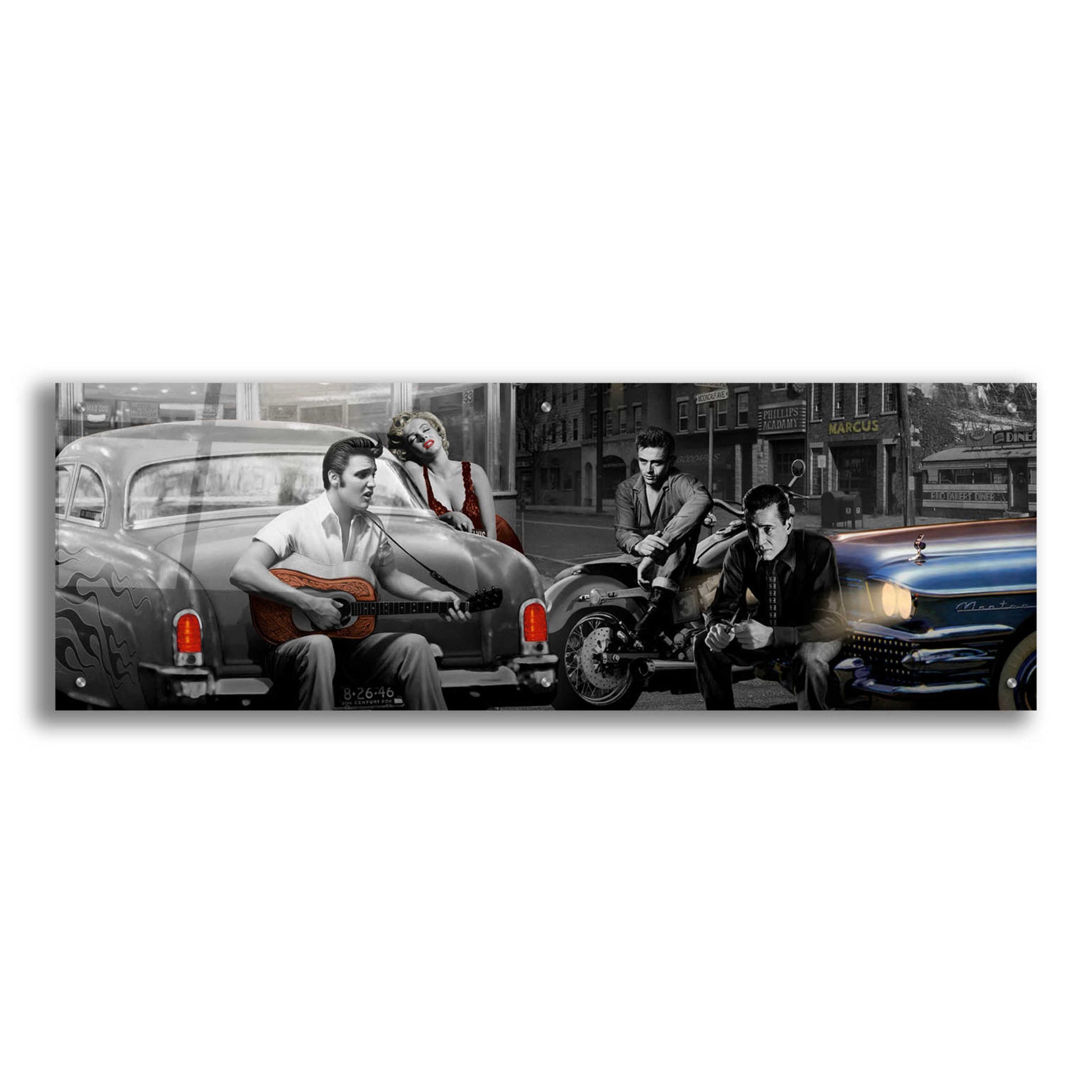 Epic Art 'Legendary Crossroads' by Chris Consani, Acrylic Glass Wall Art,48x16