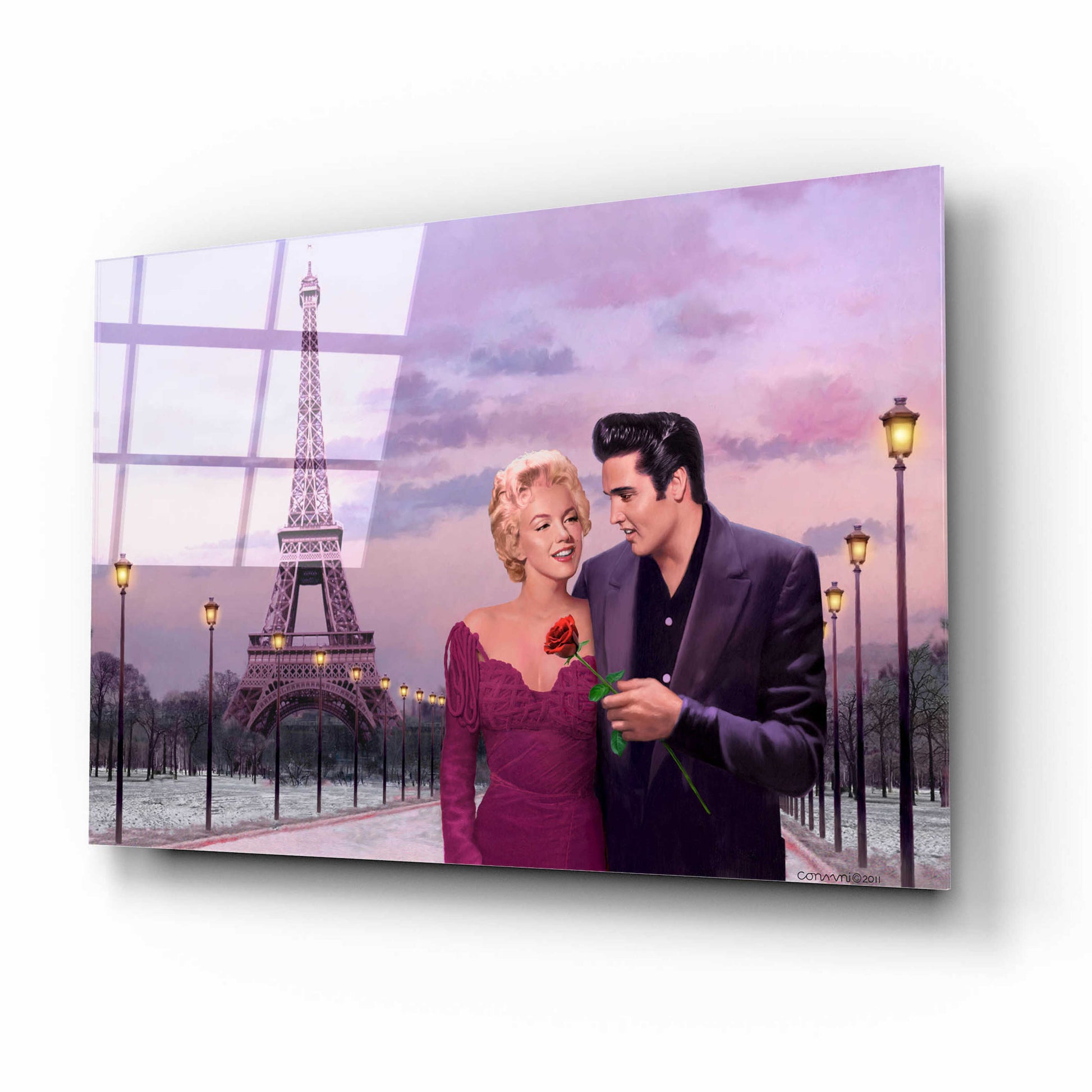 Epic Art 'Paris Sunset' by Chris Consani, Acrylic Glass Wall Art,16x12