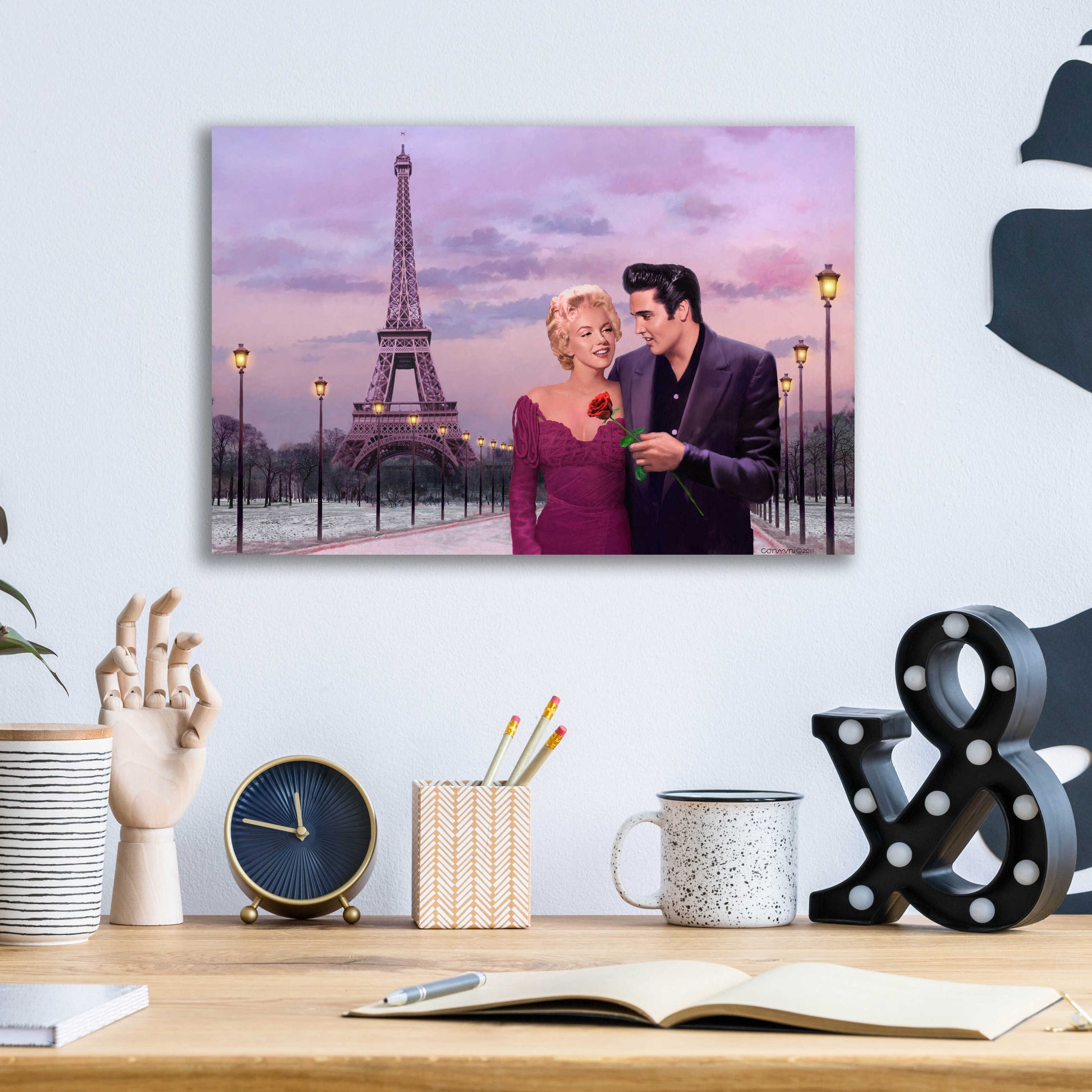 Epic Art 'Paris Sunset' by Chris Consani, Acrylic Glass Wall Art,16x12