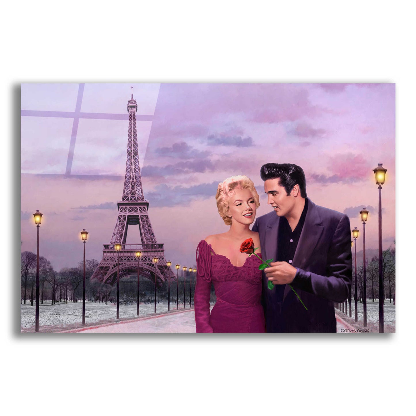 Epic Art 'Paris Sunset' by Chris Consani, Acrylic Glass Wall Art,16x12