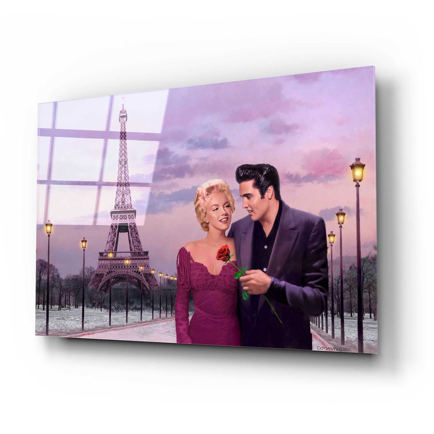 Epic Art 'Paris Sunset' by Chris Consani, Acrylic Glass Wall Art,24x16