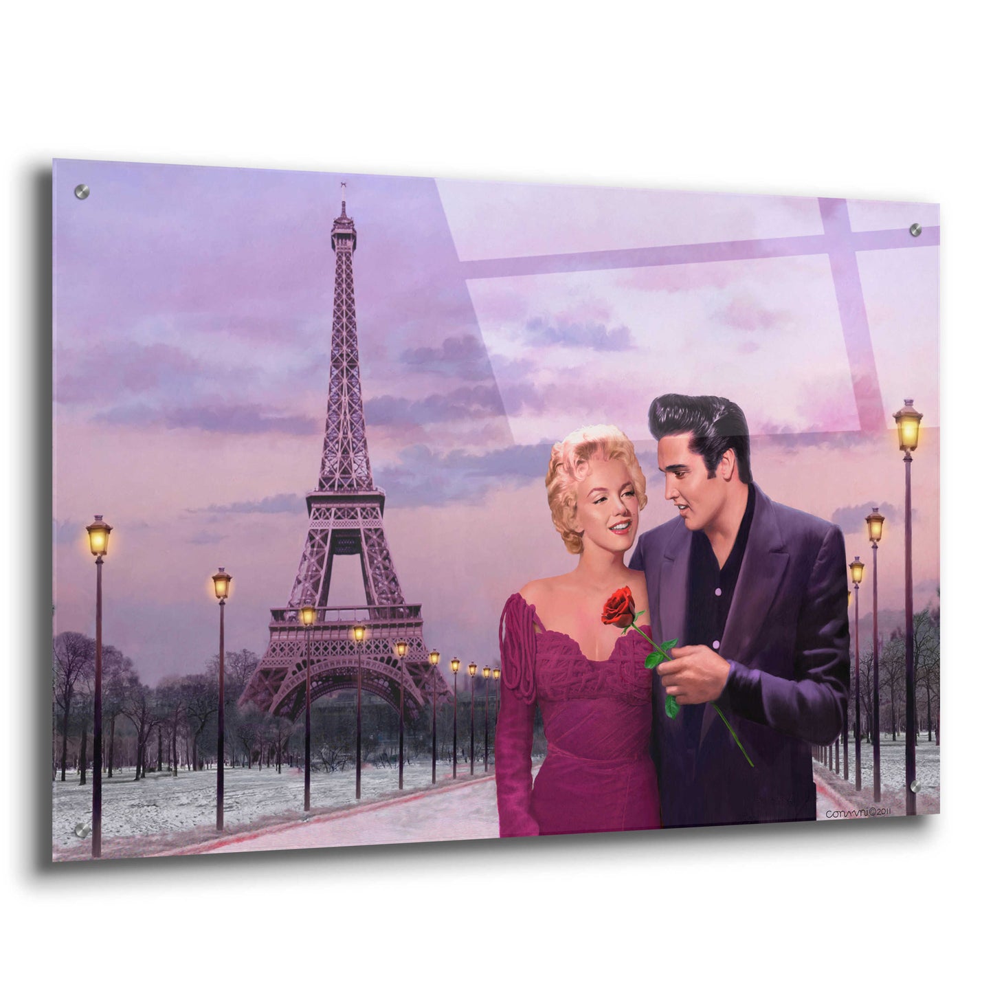 Epic Art 'Paris Sunset' by Chris Consani, Acrylic Glass Wall Art,36x24