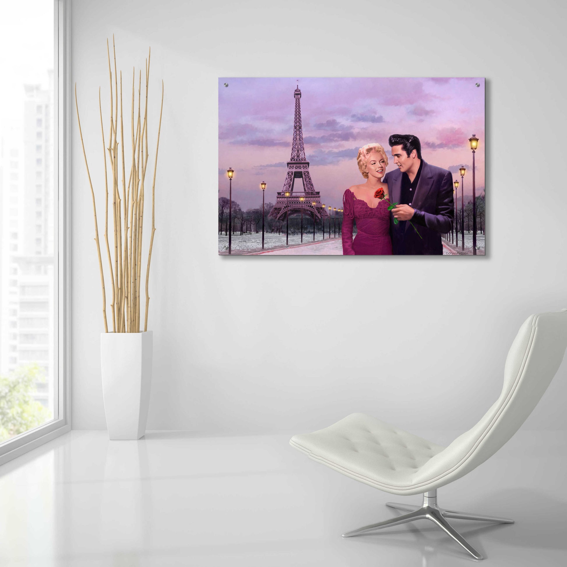 Epic Art 'Paris Sunset' by Chris Consani, Acrylic Glass Wall Art,36x24