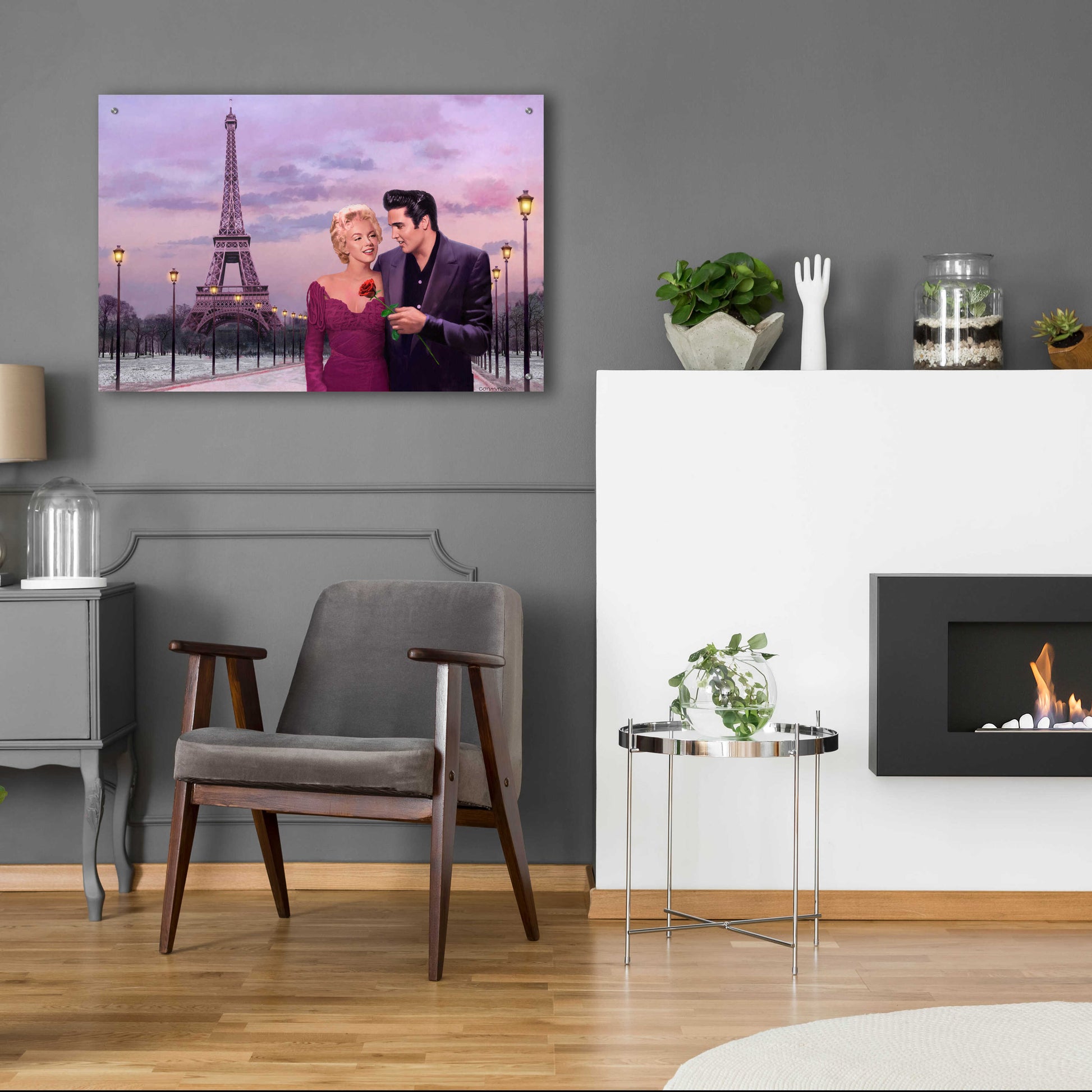 Epic Art 'Paris Sunset' by Chris Consani, Acrylic Glass Wall Art,36x24