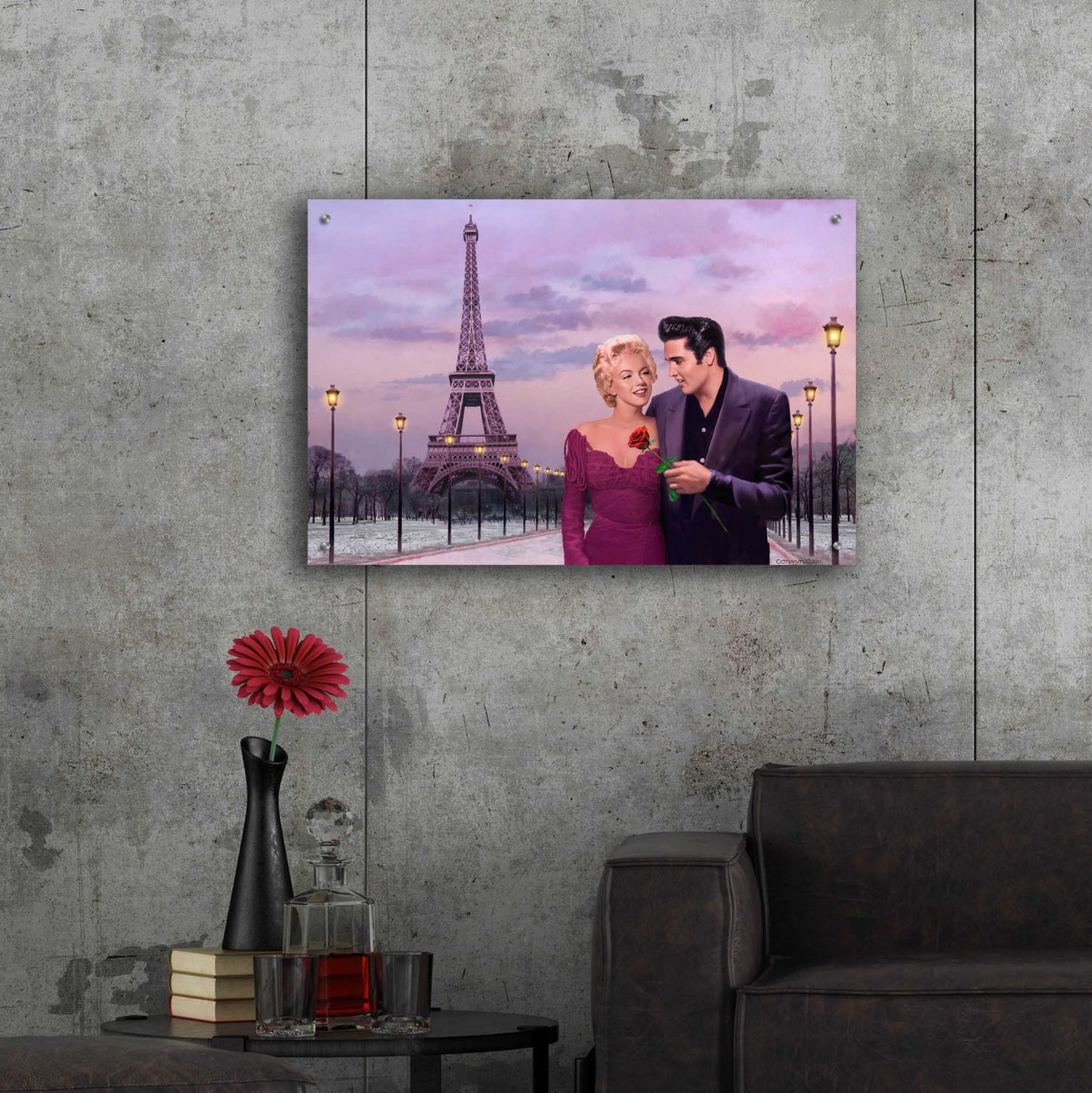 Epic Art 'Paris Sunset' by Chris Consani, Acrylic Glass Wall Art,36x24