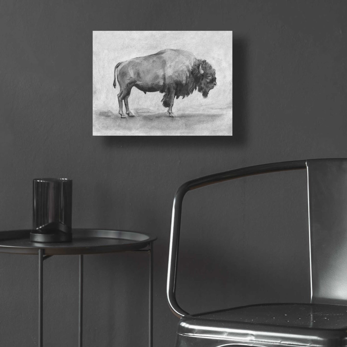 Epic Art 'Wild Bison Study I' by Emma Scarvey, Acrylic Glass Wall Art,16x12