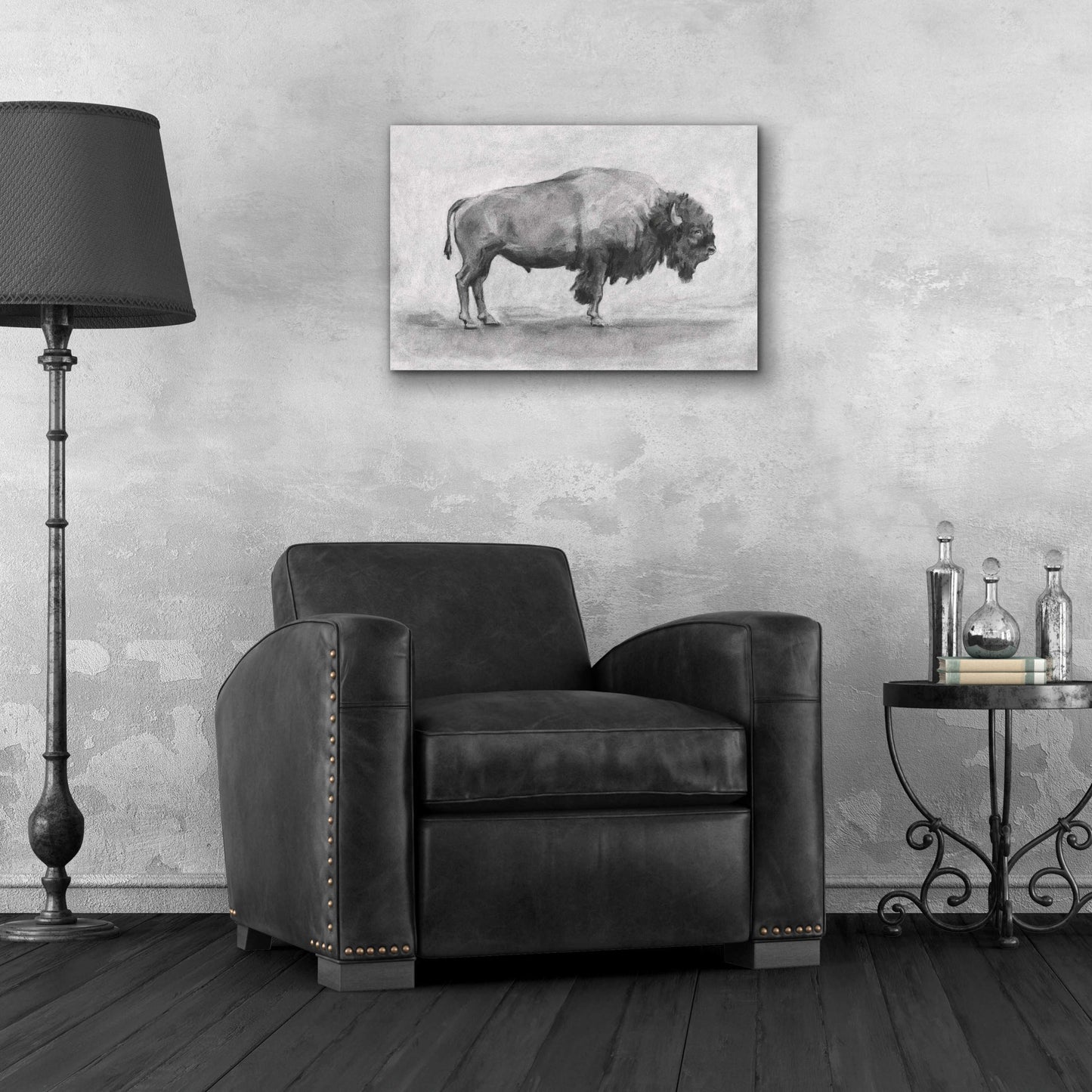 Epic Art 'Wild Bison Study I' by Emma Scarvey, Acrylic Glass Wall Art,24x16