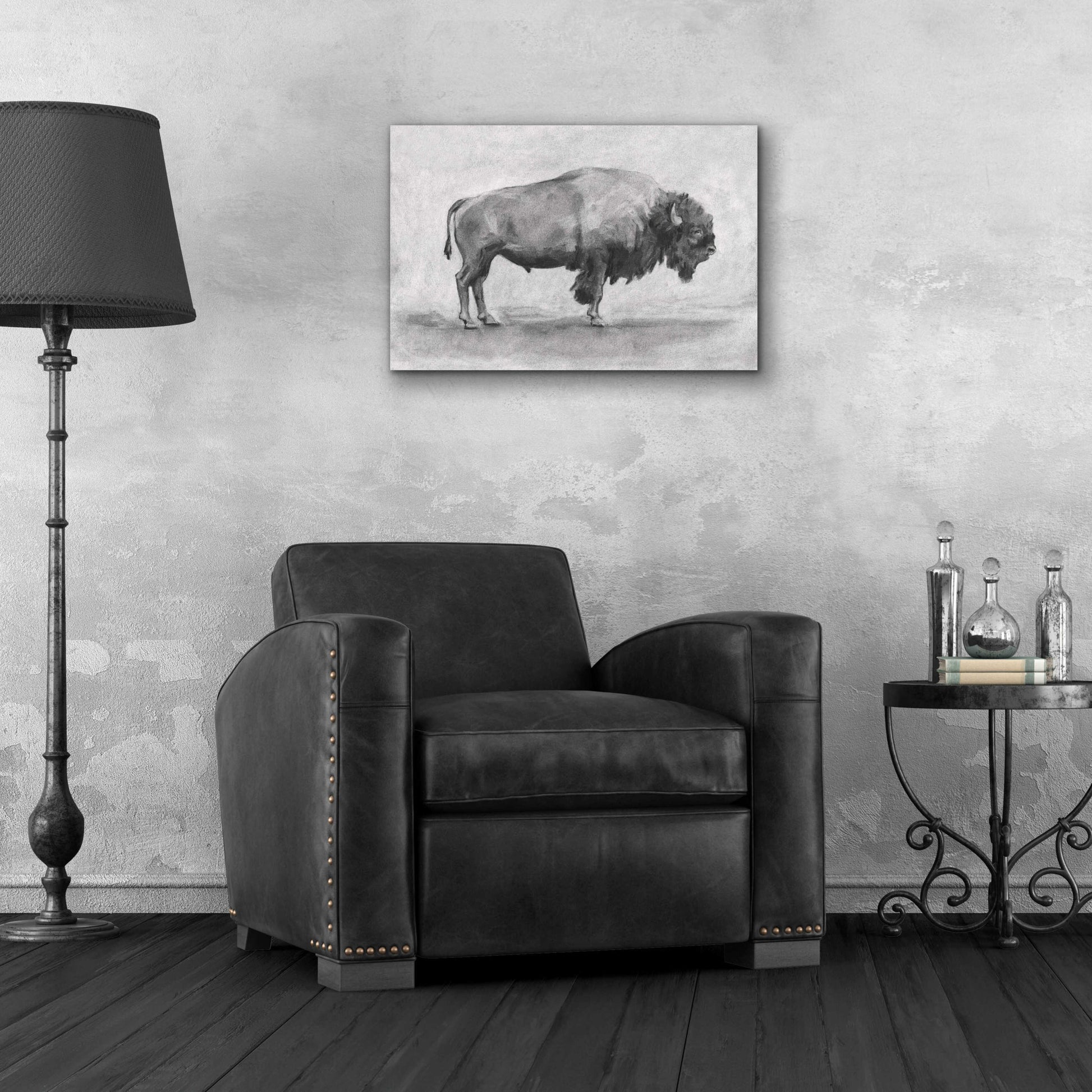 Epic Art 'Wild Bison Study I' by Emma Scarvey, Acrylic Glass Wall Art,24x16