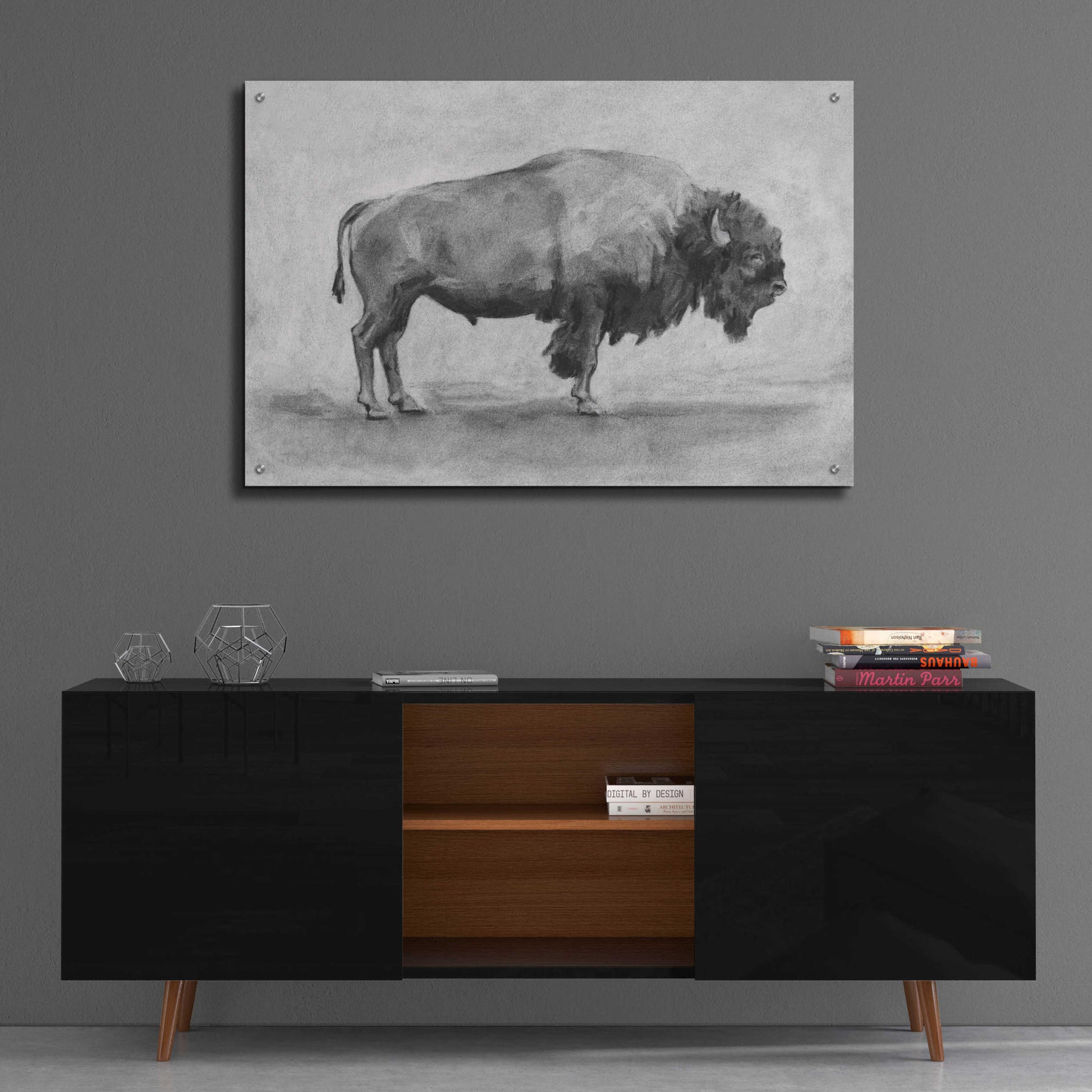 Epic Art 'Wild Bison Study I' by Emma Scarvey, Acrylic Glass Wall Art,36x24