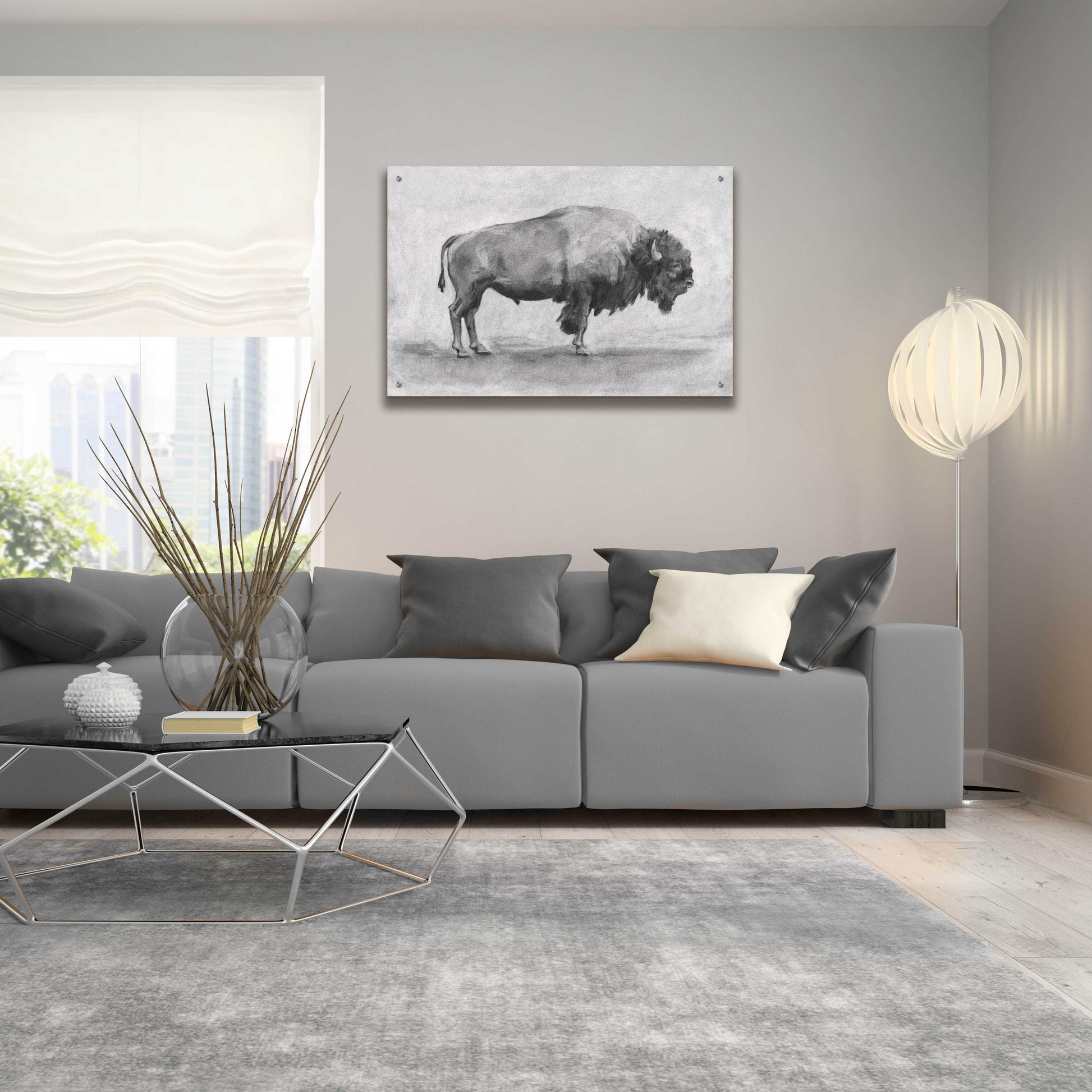 Epic Art 'Wild Bison Study I' by Emma Scarvey, Acrylic Glass Wall Art,36x24