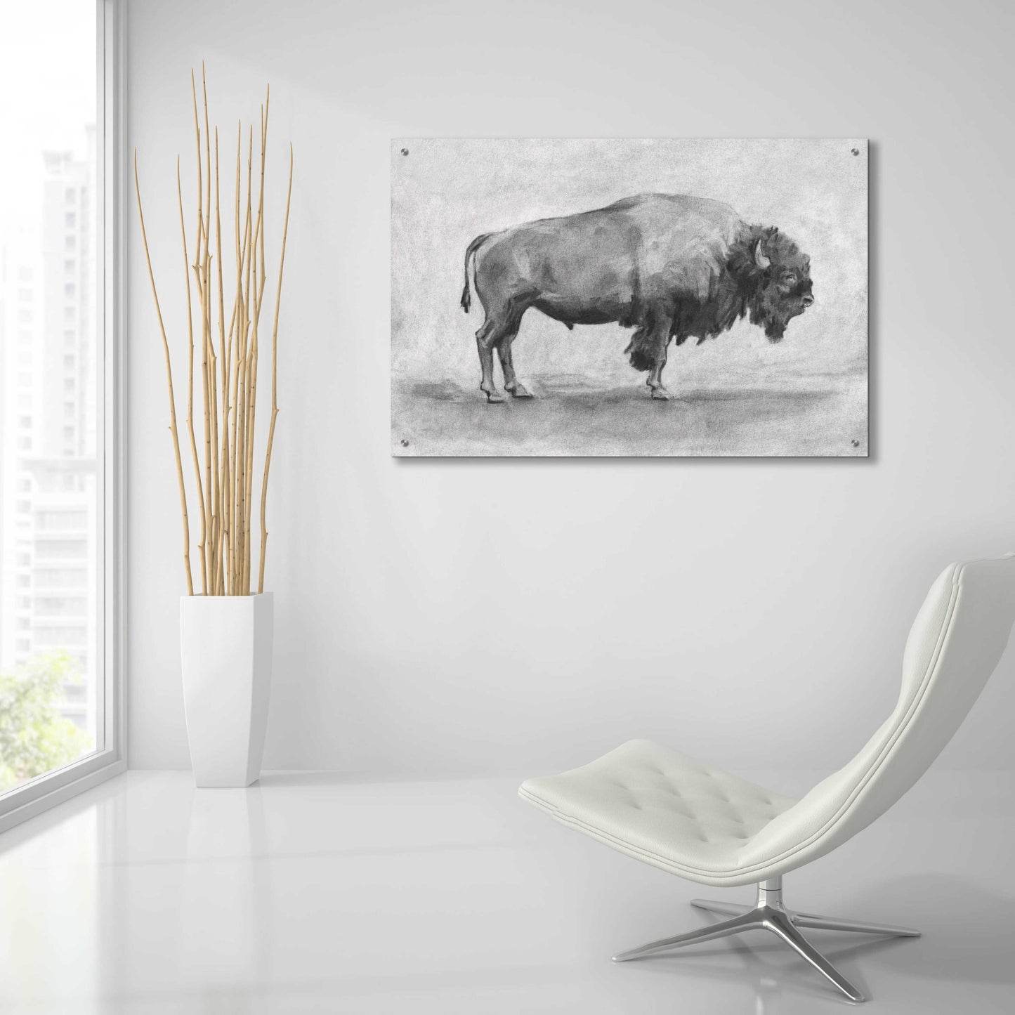 Epic Art 'Wild Bison Study I' by Emma Scarvey, Acrylic Glass Wall Art,36x24