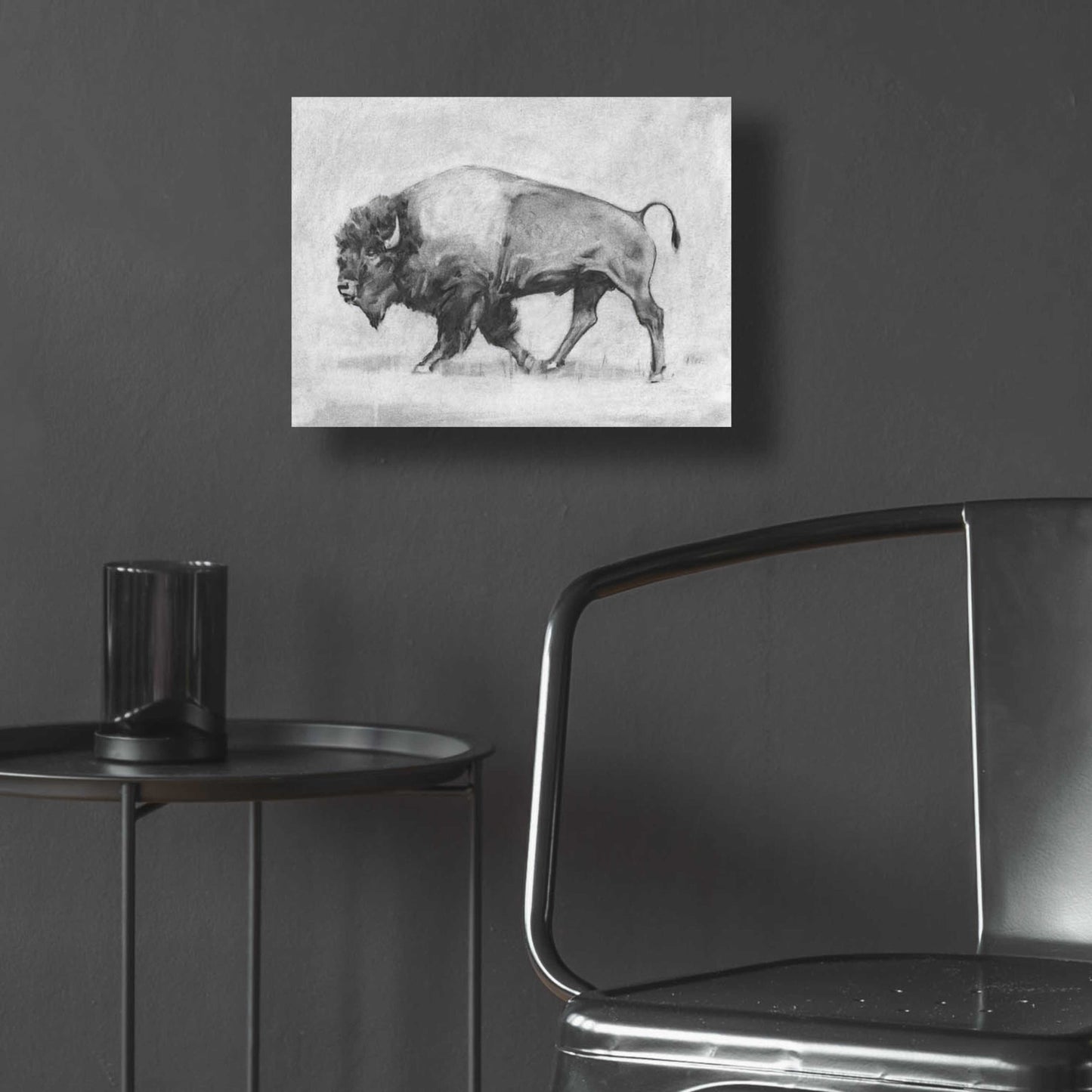 Epic Art 'Wild Bison Study II' by Emma Scarvey, Acrylic Glass Wall Art,16x12