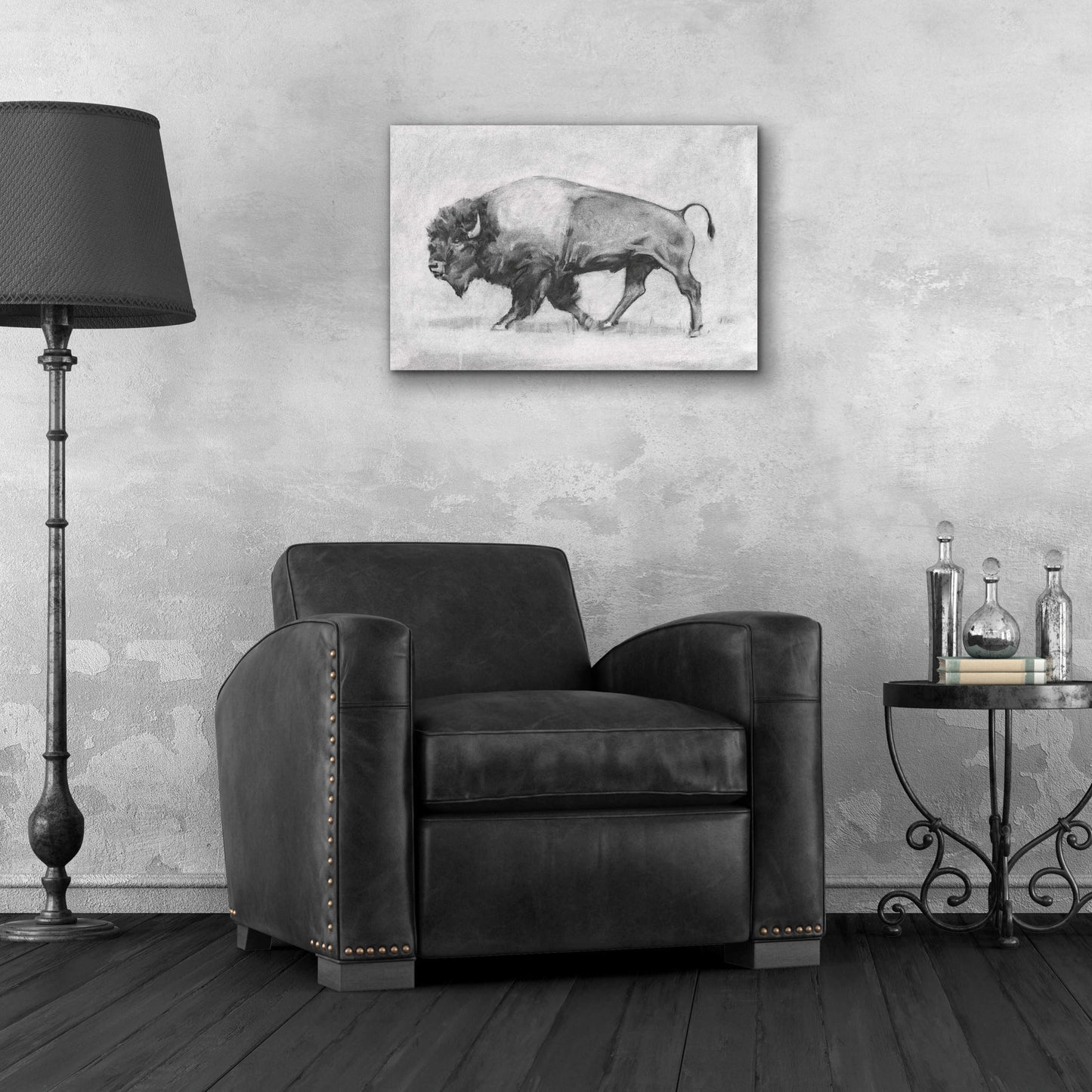 Epic Art 'Wild Bison Study II' by Emma Scarvey, Acrylic Glass Wall Art,24x16