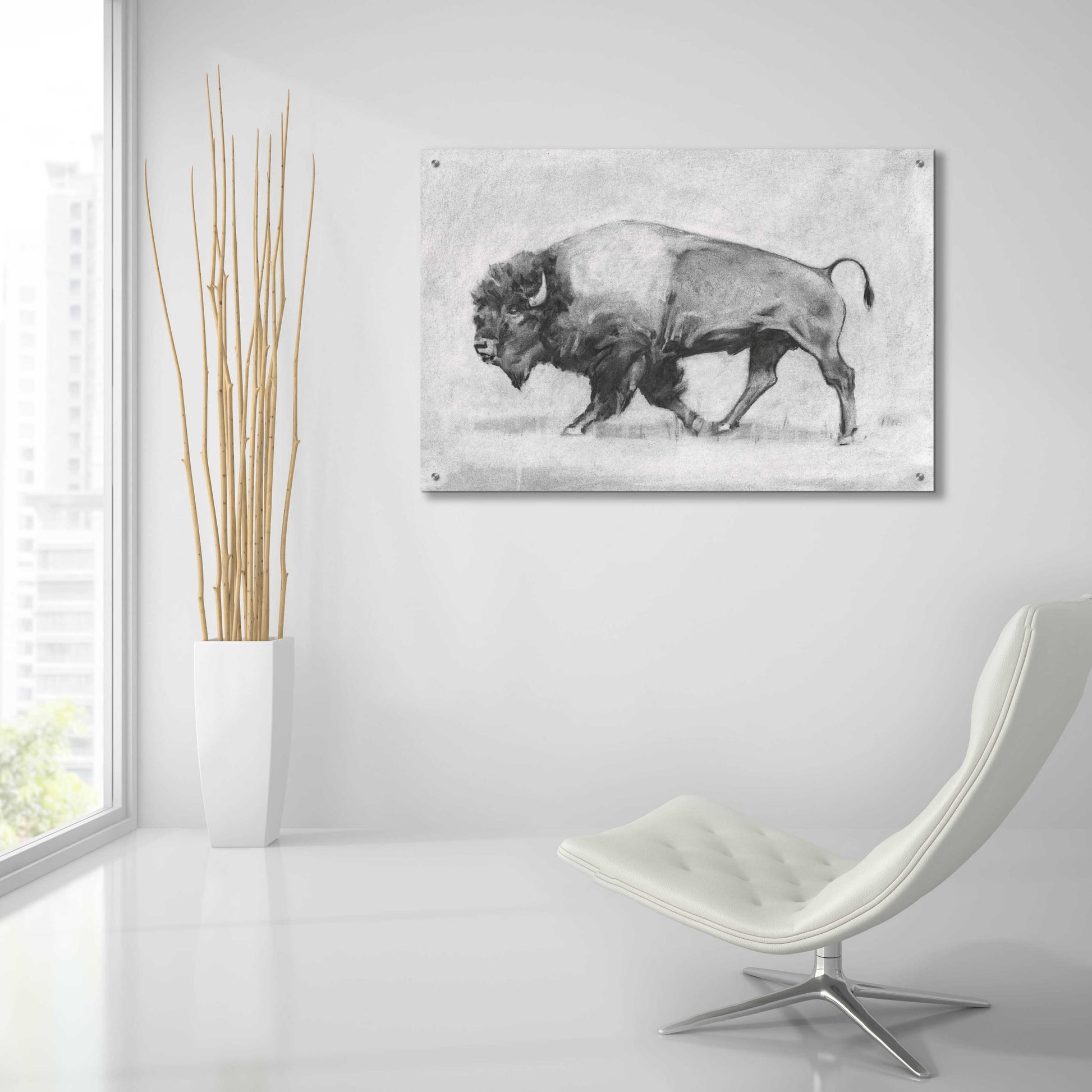 Epic Art 'Wild Bison Study II' by Emma Scarvey, Acrylic Glass Wall Art,36x24