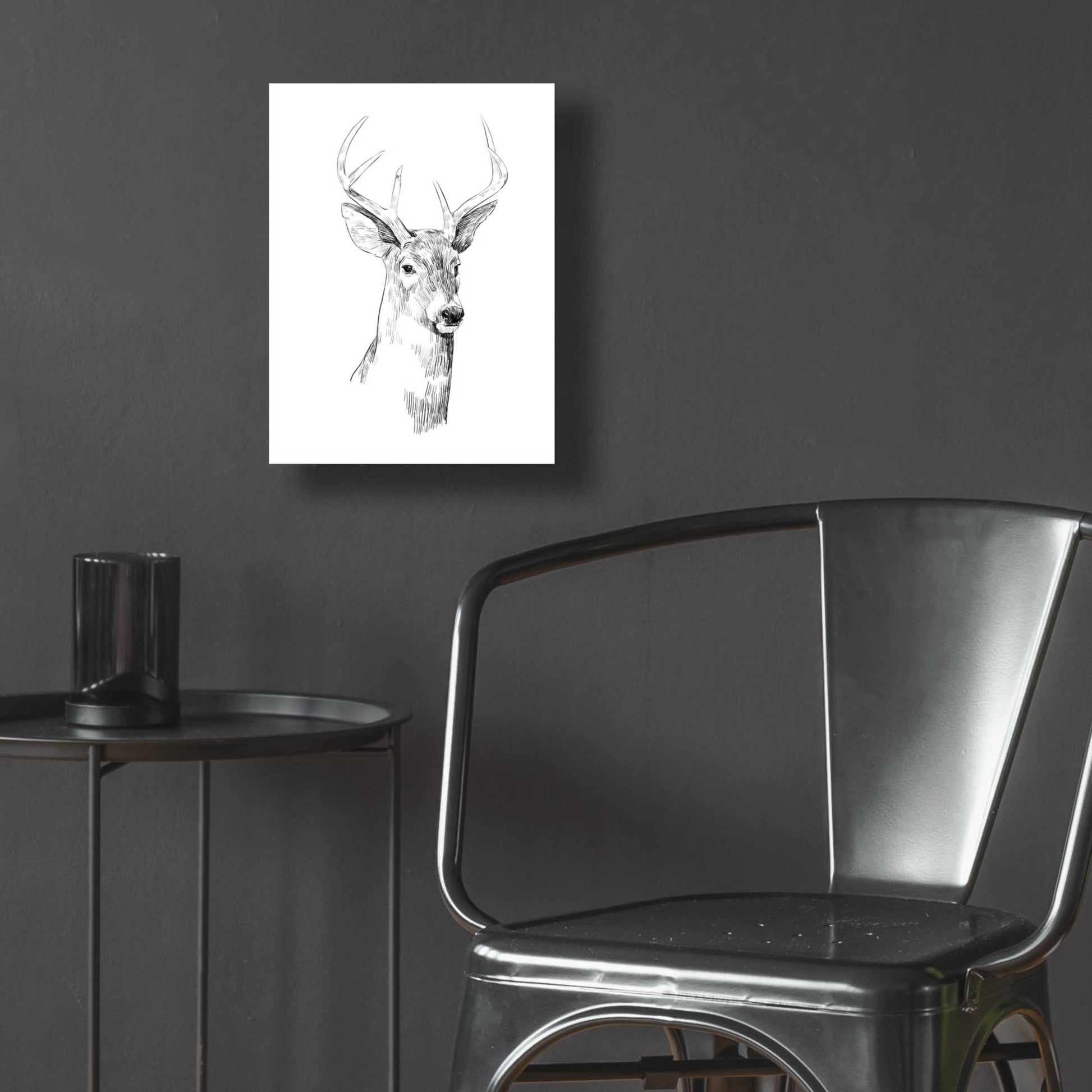 Epic Art 'Young Buck Sketch I' by Emma Scarvey, Acrylic Glass Wall Art,12x16