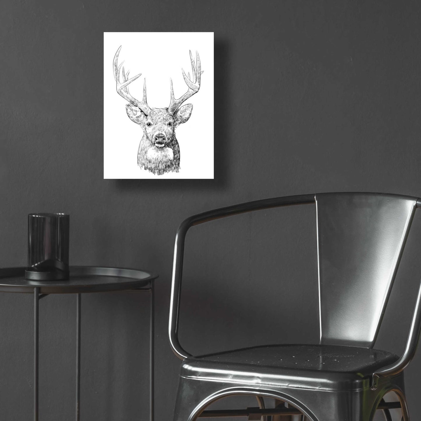 Epic Art 'Young Buck Sketch II' by Emma Scarvey, Acrylic Glass Wall Art,12x16