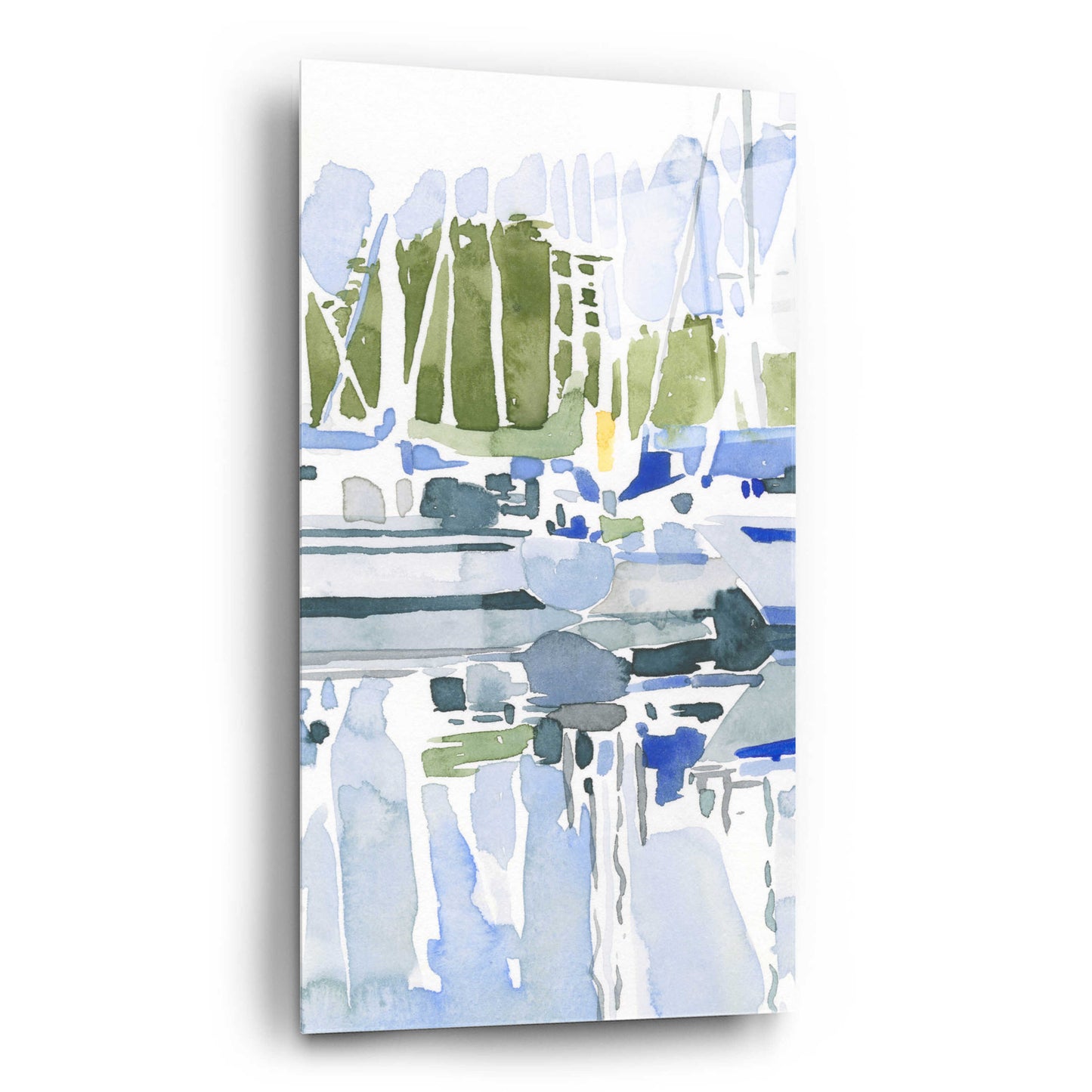 Epic Art 'Sailboat Reflections I' by Emma Scarvey, Acrylic Glass Wall Art,12x24