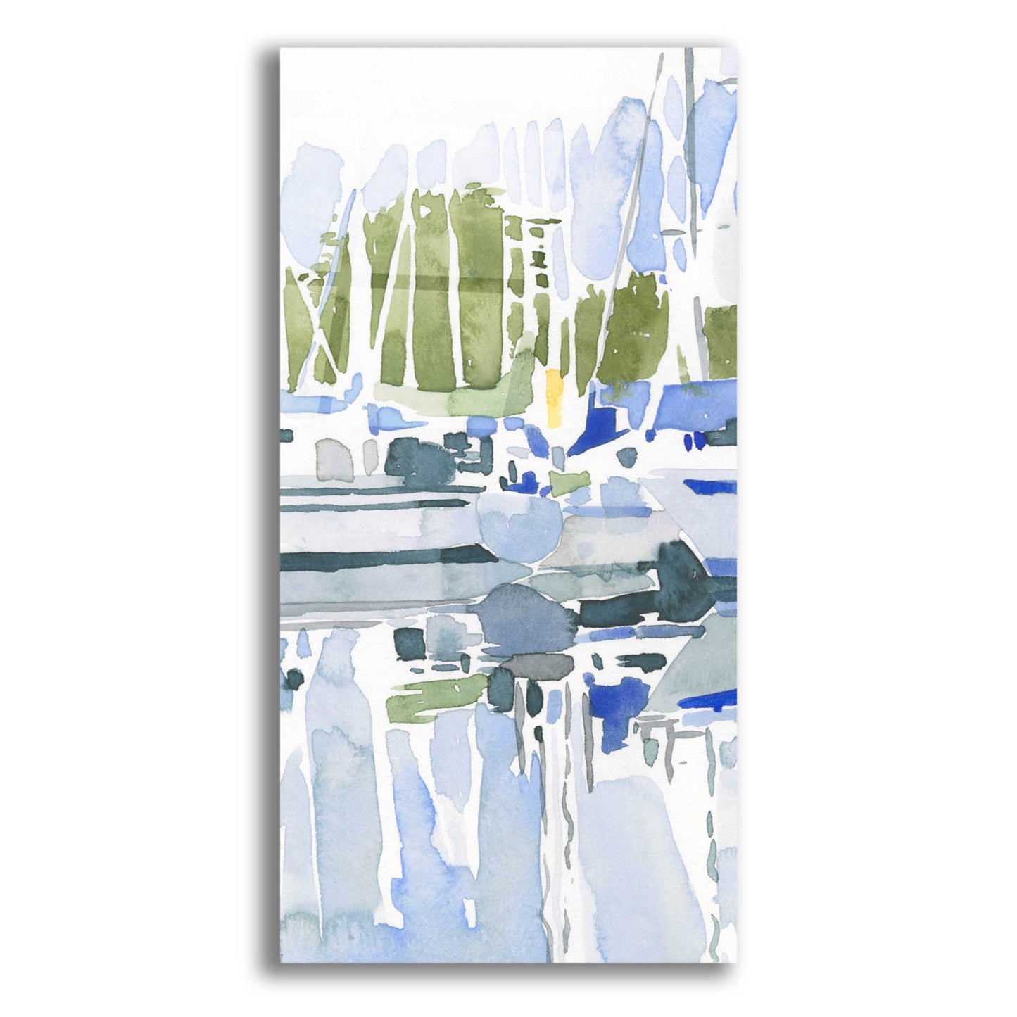 Epic Art 'Sailboat Reflections I' by Emma Scarvey, Acrylic Glass Wall Art,12x24