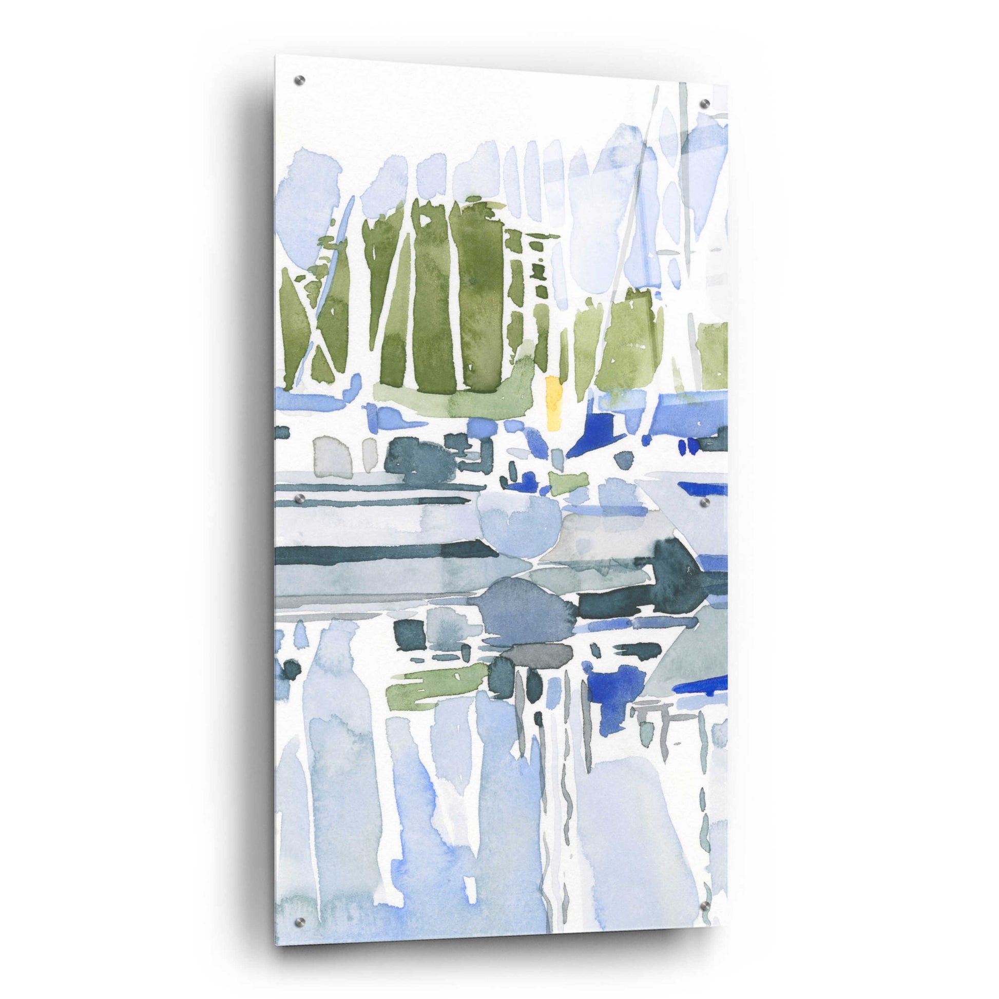 Epic Art 'Sailboat Reflections I' by Emma Scarvey, Acrylic Glass Wall Art,24x48