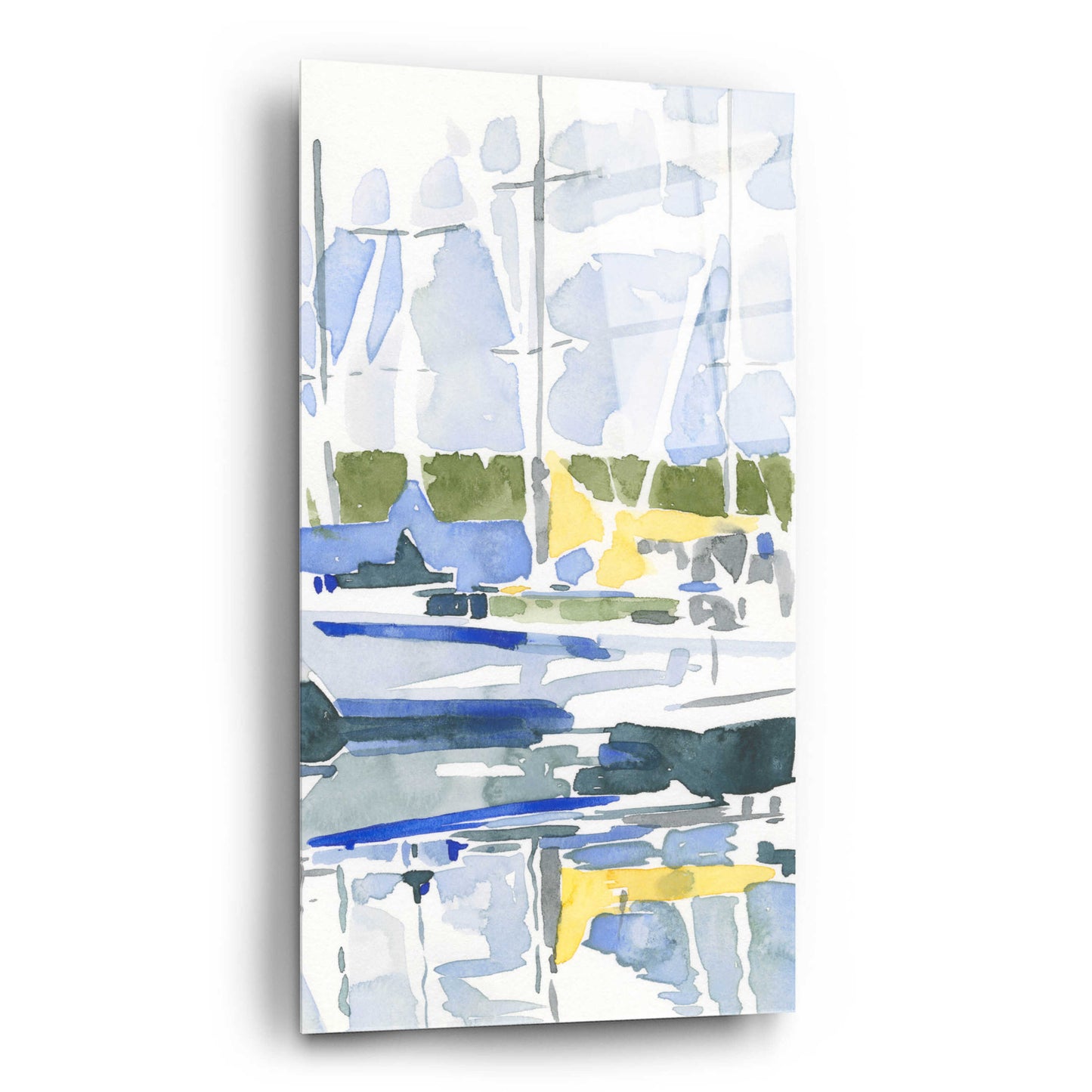 Epic Art 'Sailboat Reflections II' by Emma Scarvey, Acrylic Glass Wall Art,12x24