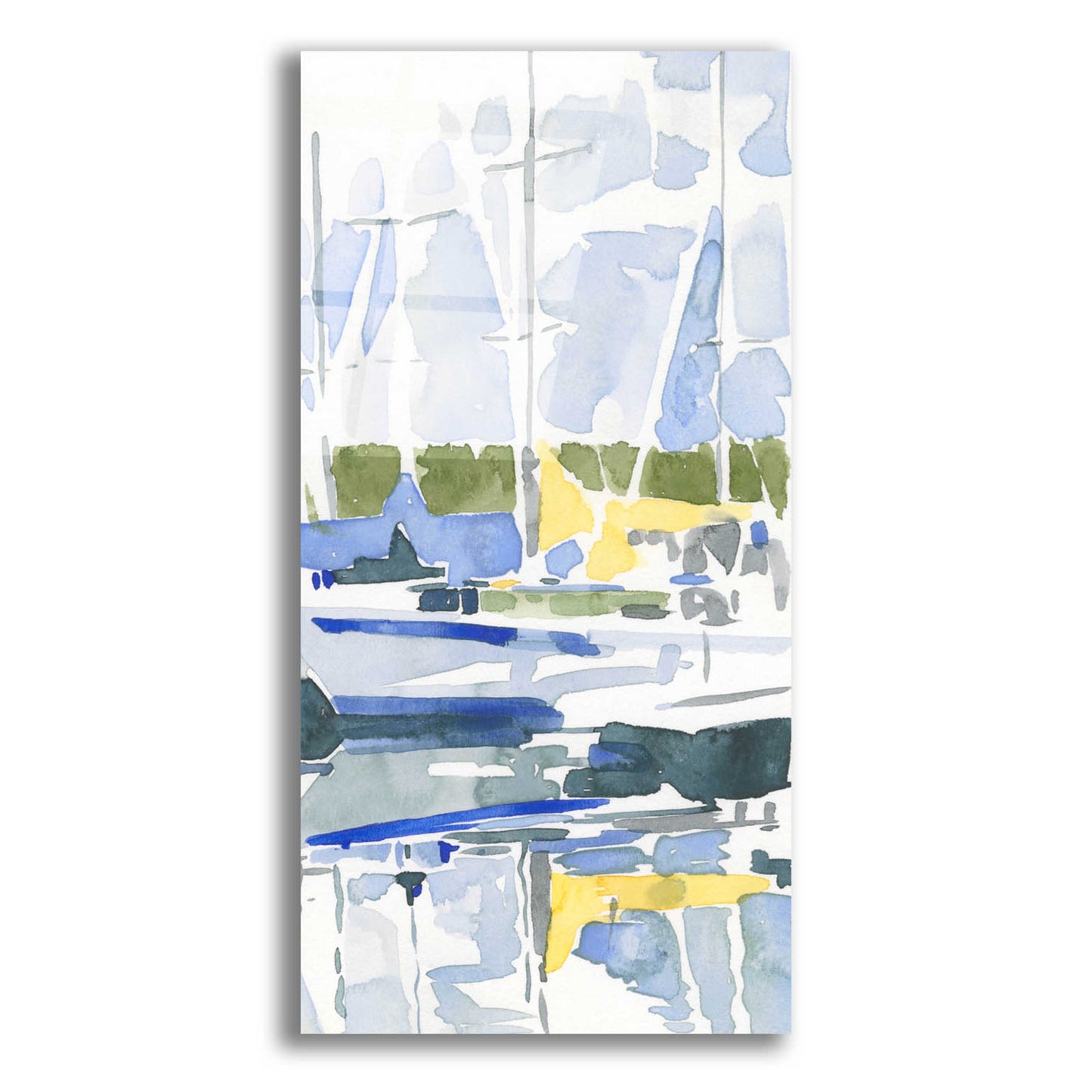 Epic Art 'Sailboat Reflections II' by Emma Scarvey, Acrylic Glass Wall Art,12x24