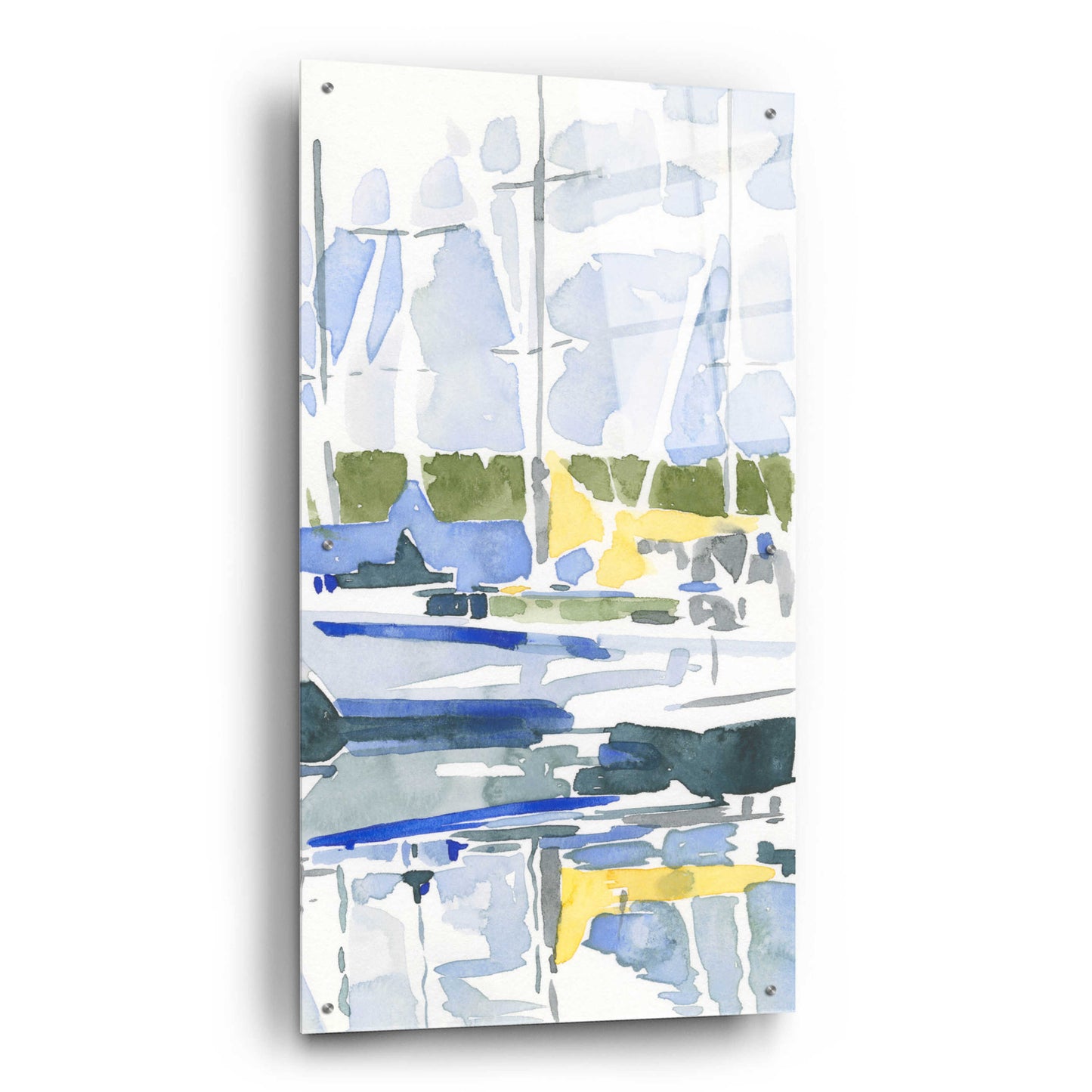 Epic Art 'Sailboat Reflections II' by Emma Scarvey, Acrylic Glass Wall Art,24x48