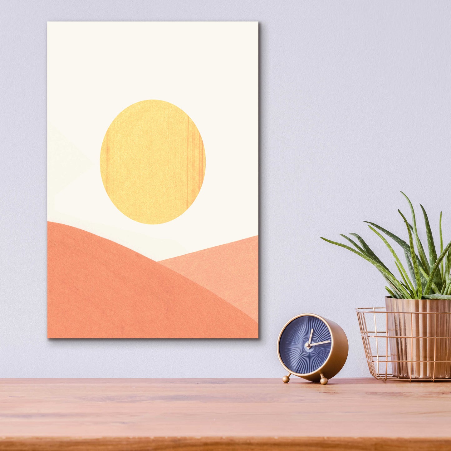 Epic Art 'Simple Boho Sun I' by Emma Scarvey, Acrylic Glass Wall Art,12x16