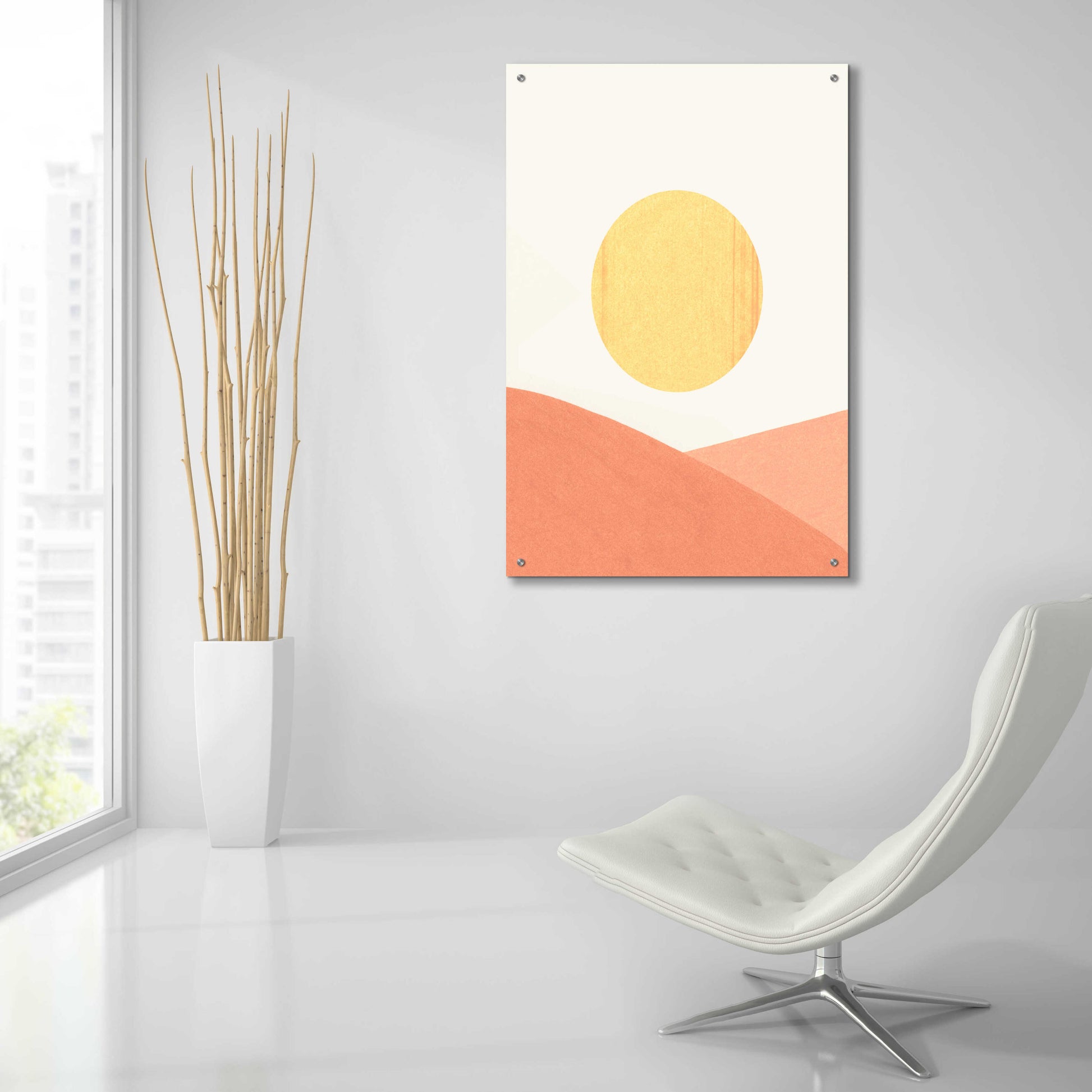 Epic Art 'Simple Boho Sun I' by Emma Scarvey, Acrylic Glass Wall Art,24x36