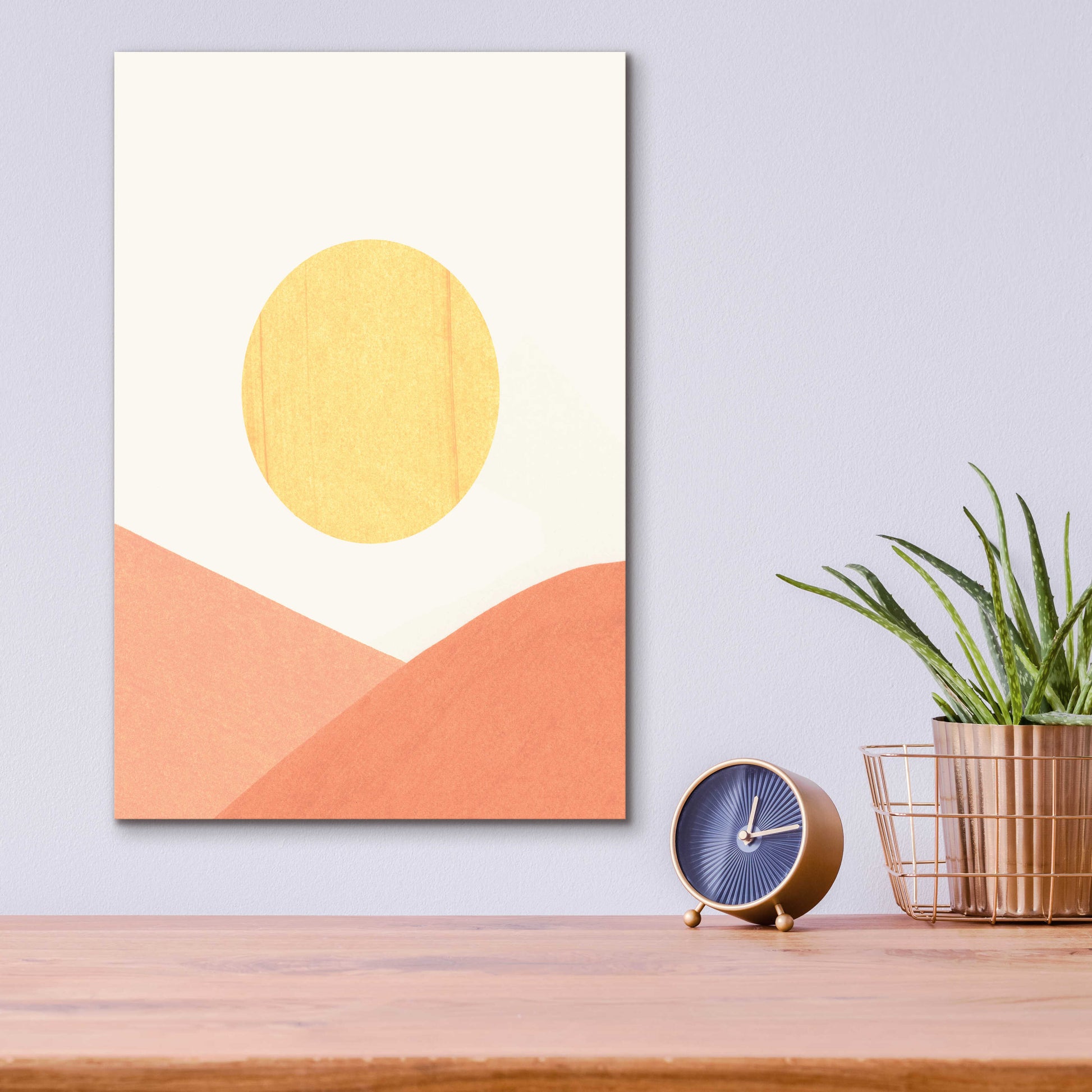 Epic Art 'Simple Boho Sun II' by Emma Scarvey, Acrylic Glass Wall Art,12x16