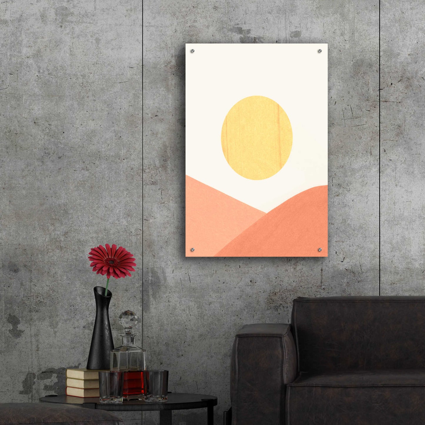 Epic Art 'Simple Boho Sun II' by Emma Scarvey, Acrylic Glass Wall Art,24x36