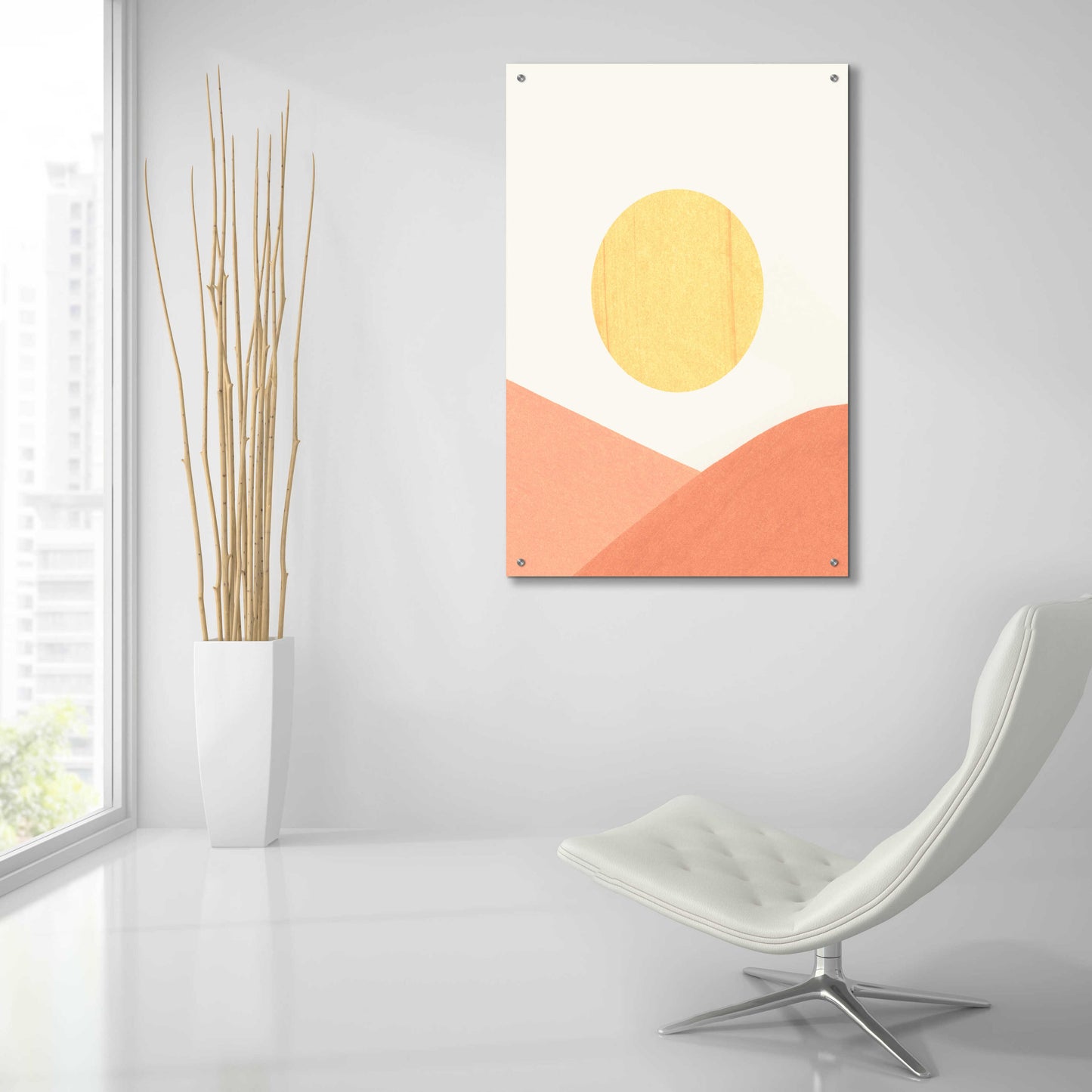 Epic Art 'Simple Boho Sun II' by Emma Scarvey, Acrylic Glass Wall Art,24x36