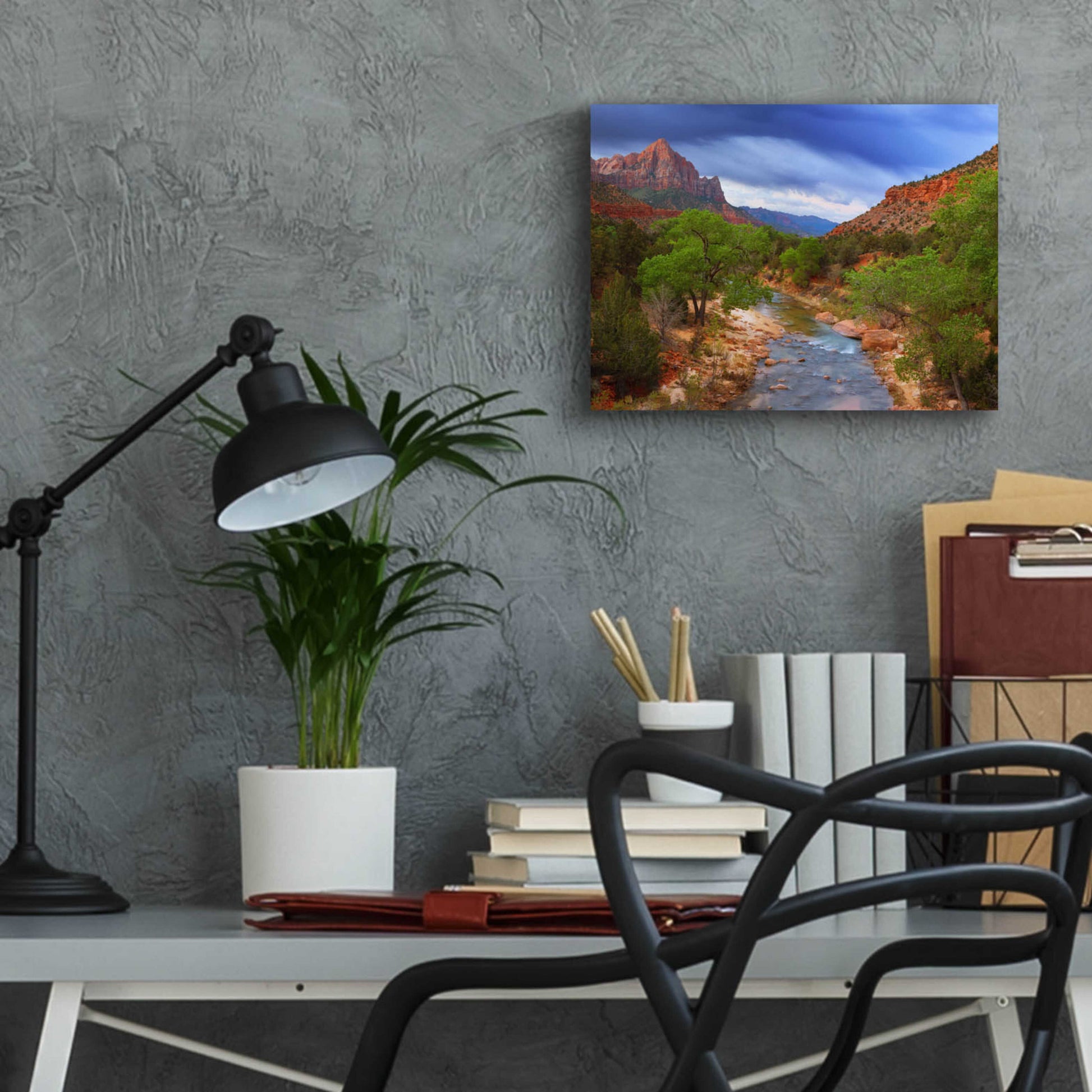 Epic Art 'A Zion Morning' by Darren White, Acrylic Glass Wall Art,16x12