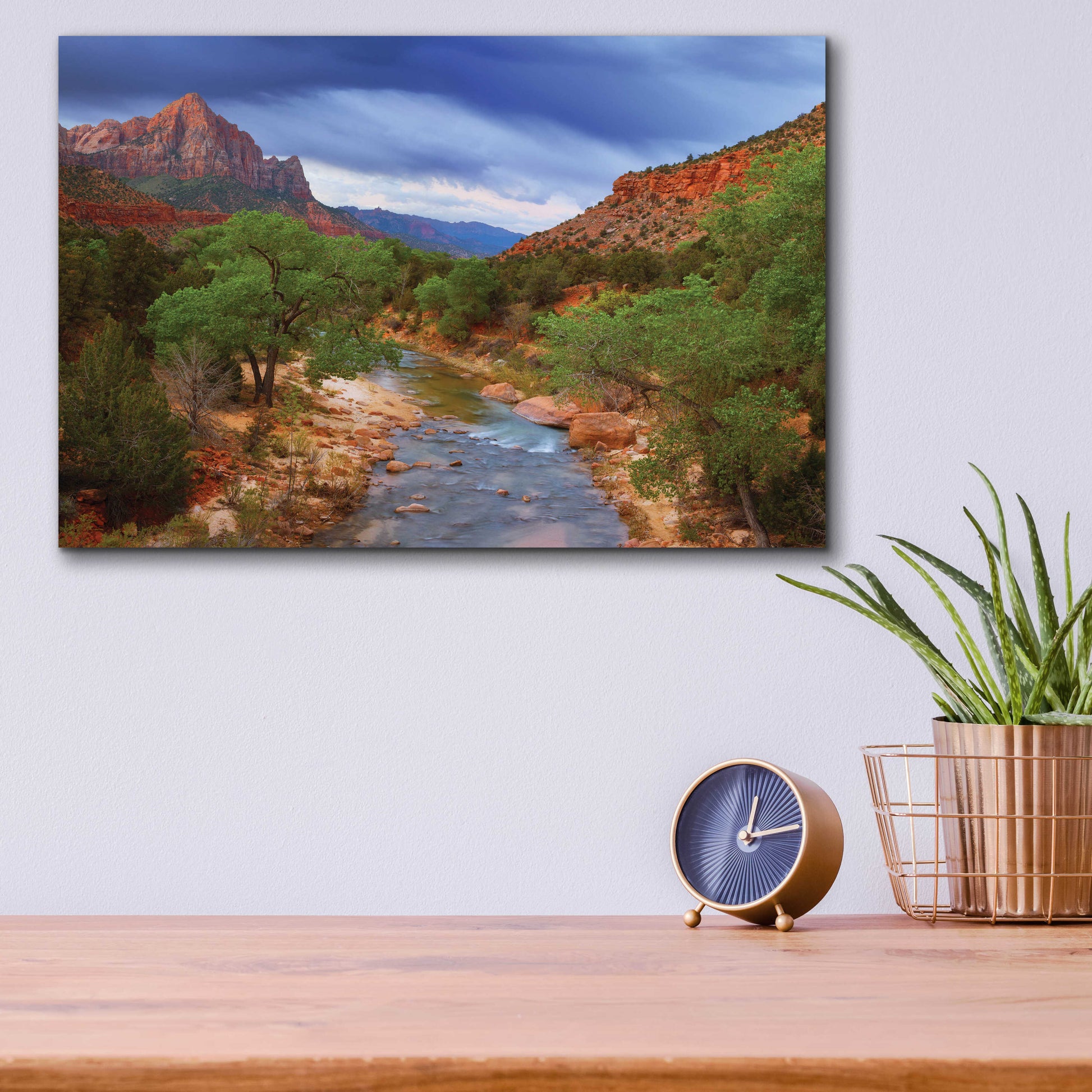 Epic Art 'A Zion Morning' by Darren White, Acrylic Glass Wall Art,16x12