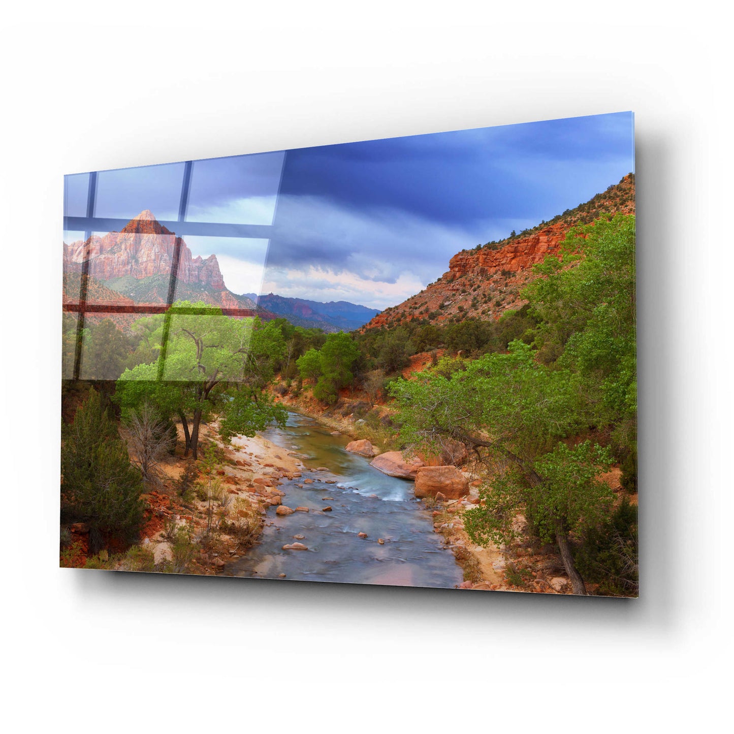 Epic Art 'A Zion Morning' by Darren White, Acrylic Glass Wall Art,24x16